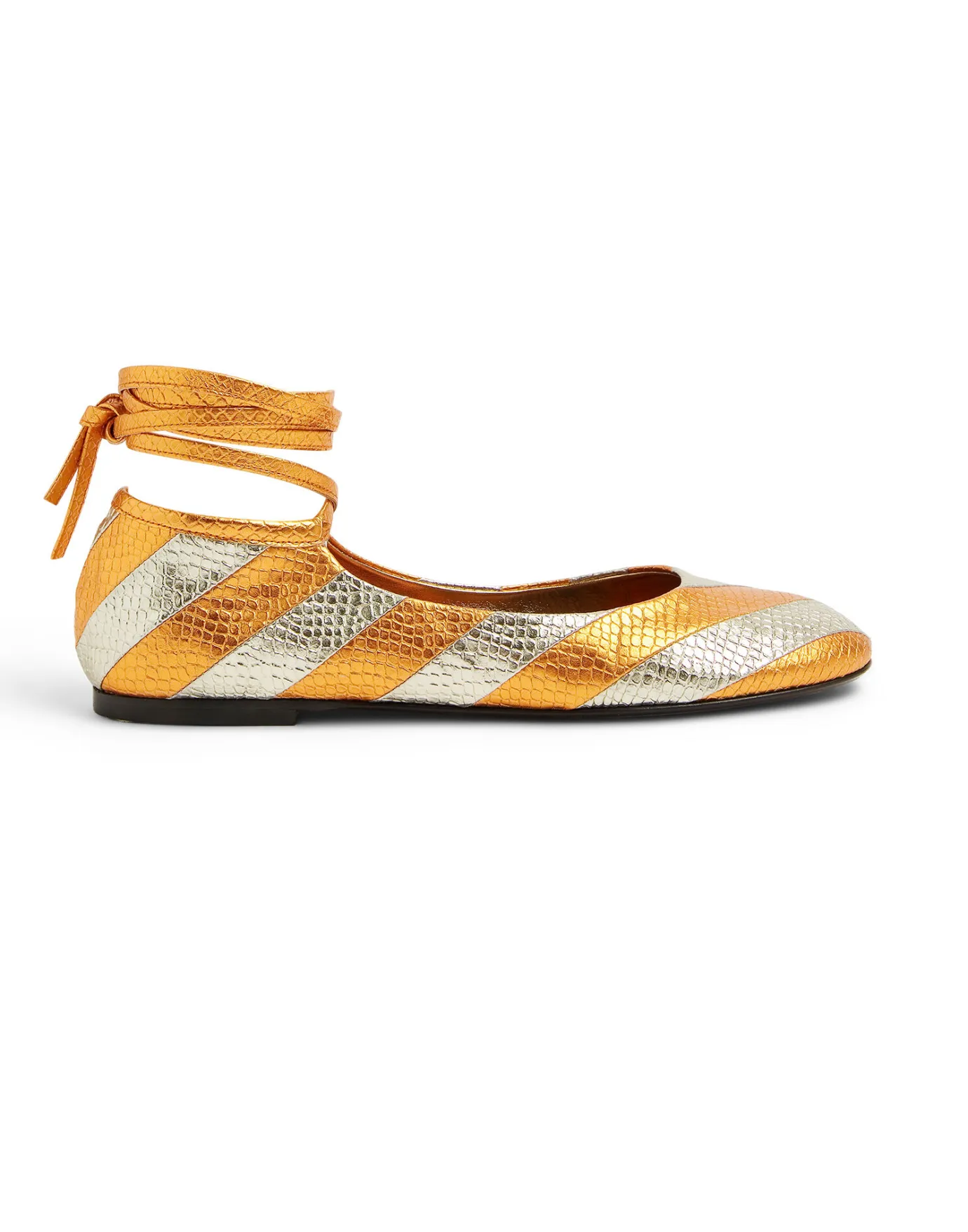 La DoubleJ Ballerina FlatsOrange in Faux Python | Chaussures | ACCESSORIES