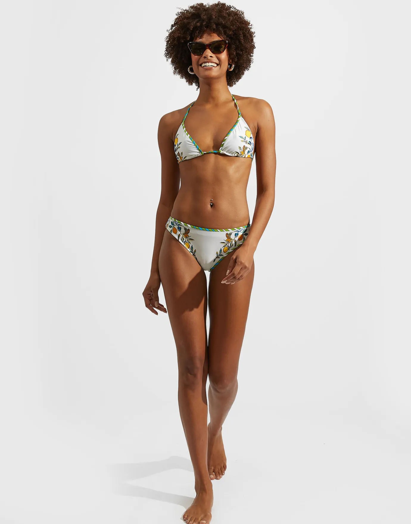 La DoubleJ Bikini BottomBorboni Placée Bianco in Lycra | Tenues De Plage | READY TO WEAR