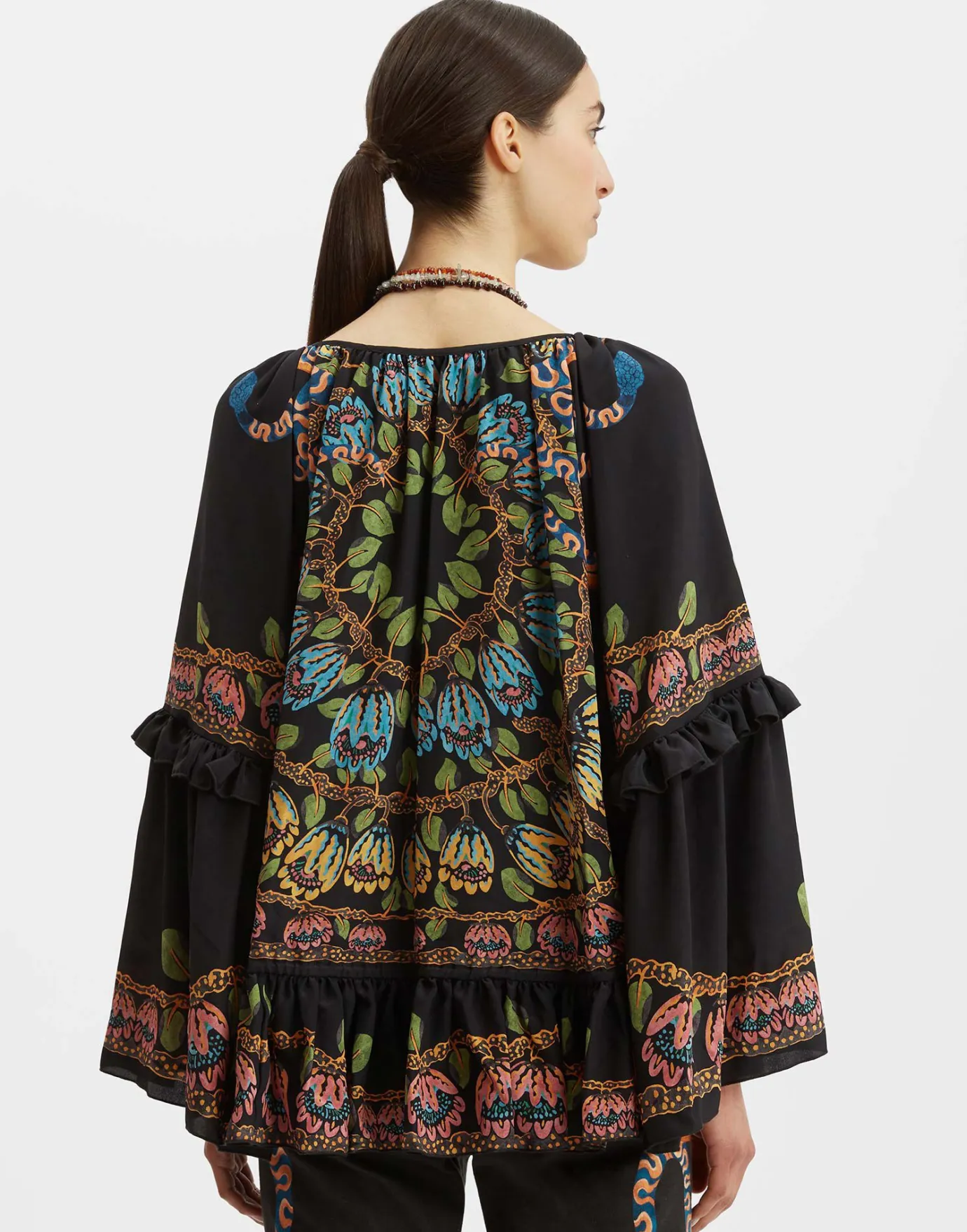 La DoubleJ Boho BlouseEve Black in Crepe De Chine | Chemises Et Tops | READY TO WEAR