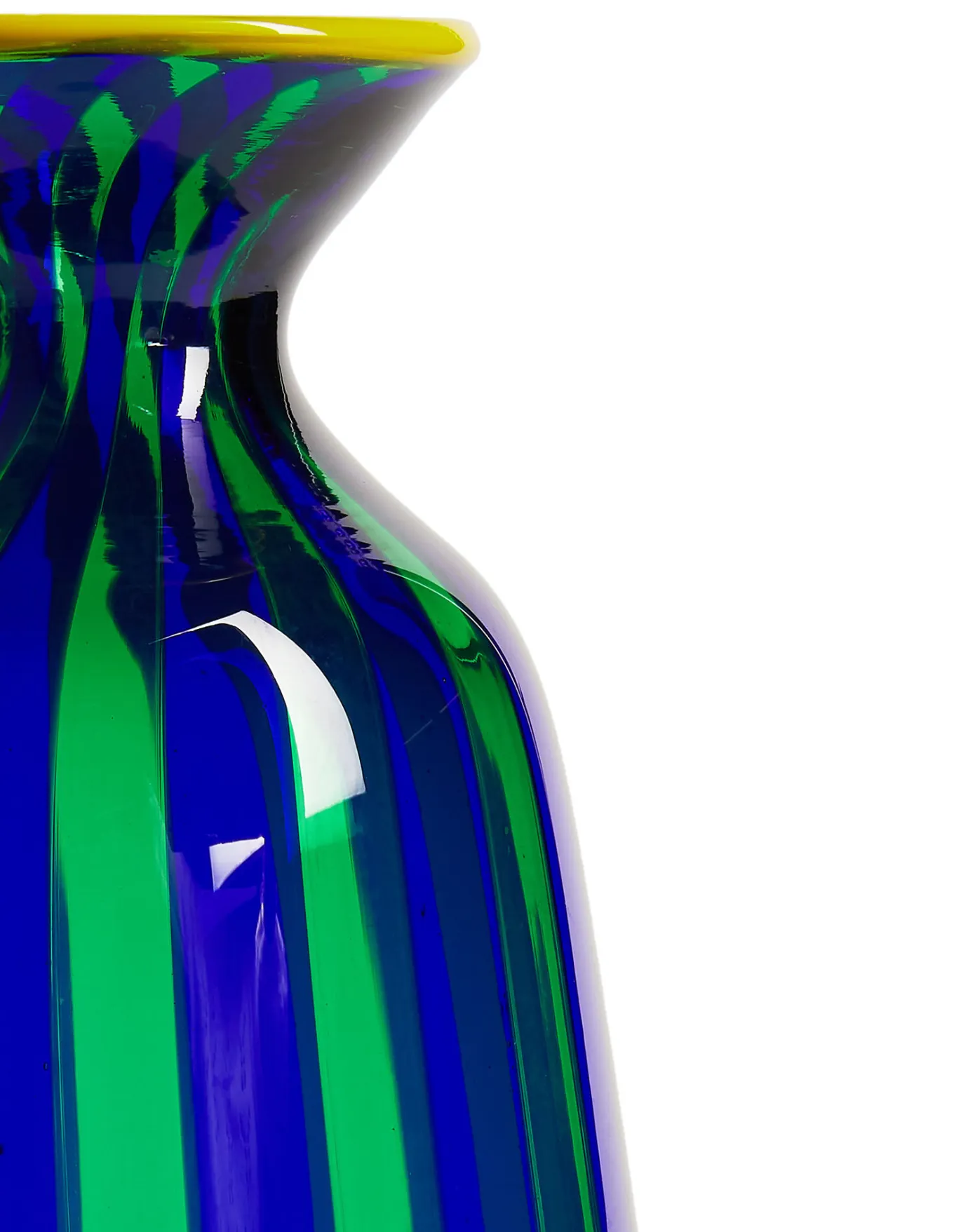 La DoubleJ Bottiglia Vase (Smooth)Blu/Verde in Glass | Vases | Décoration