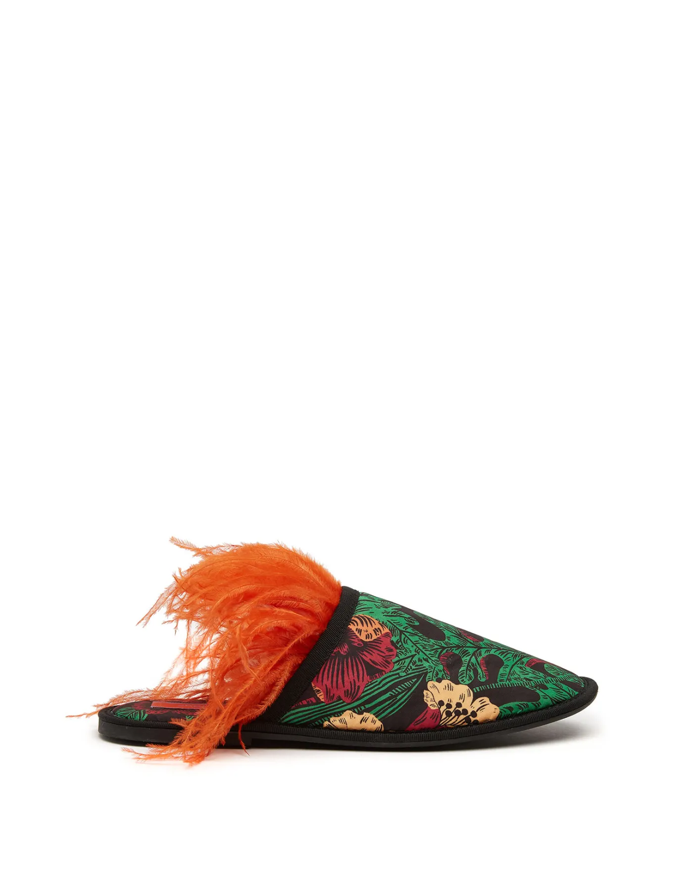 La DoubleJ Boudoir SlipperNight Garden in Faille | Chaussures | ACCESSORIES