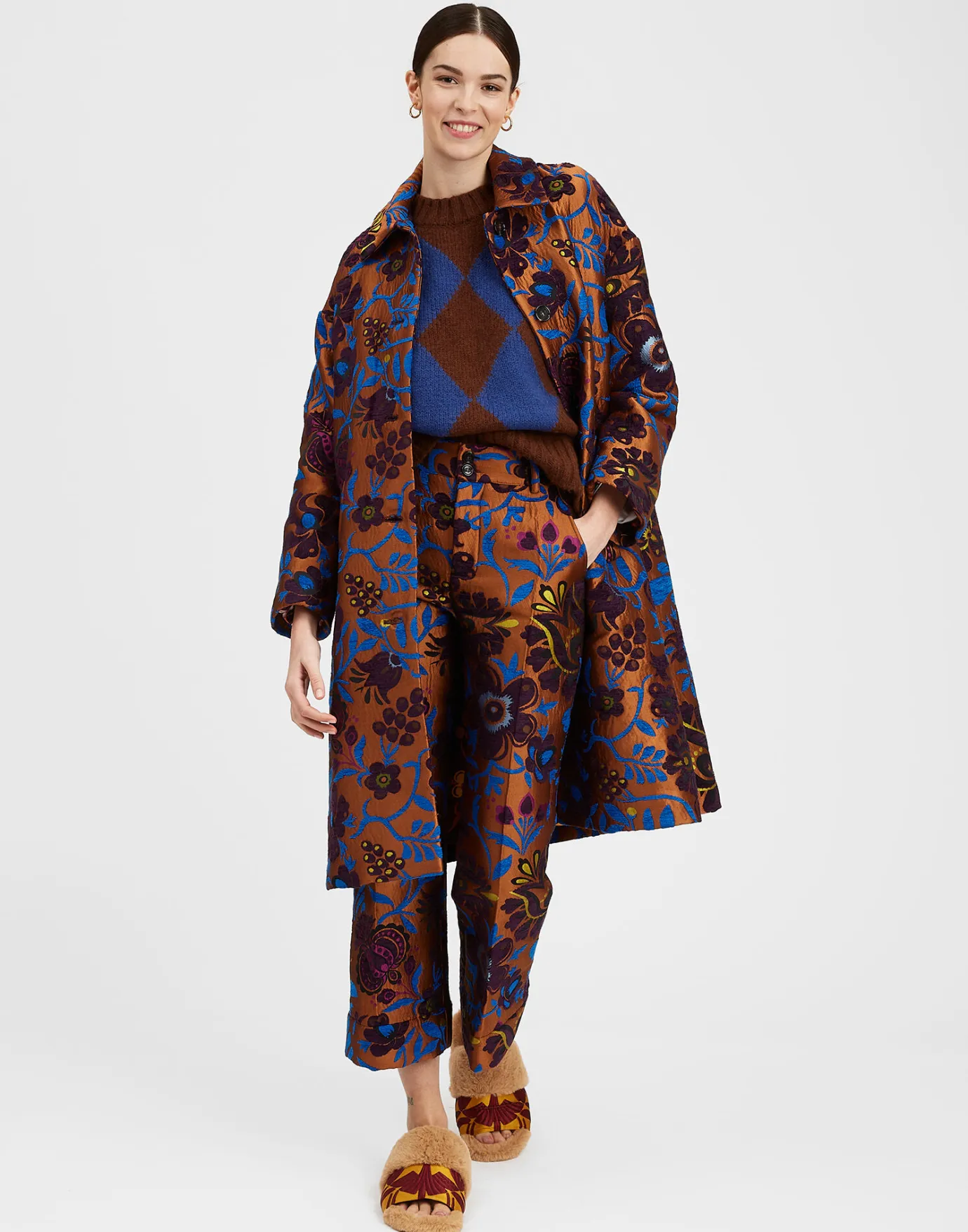 La DoubleJ Boxy CoatJacquard Selva in Jacquard | Manteaux Et Blousons | READY TO WEAR