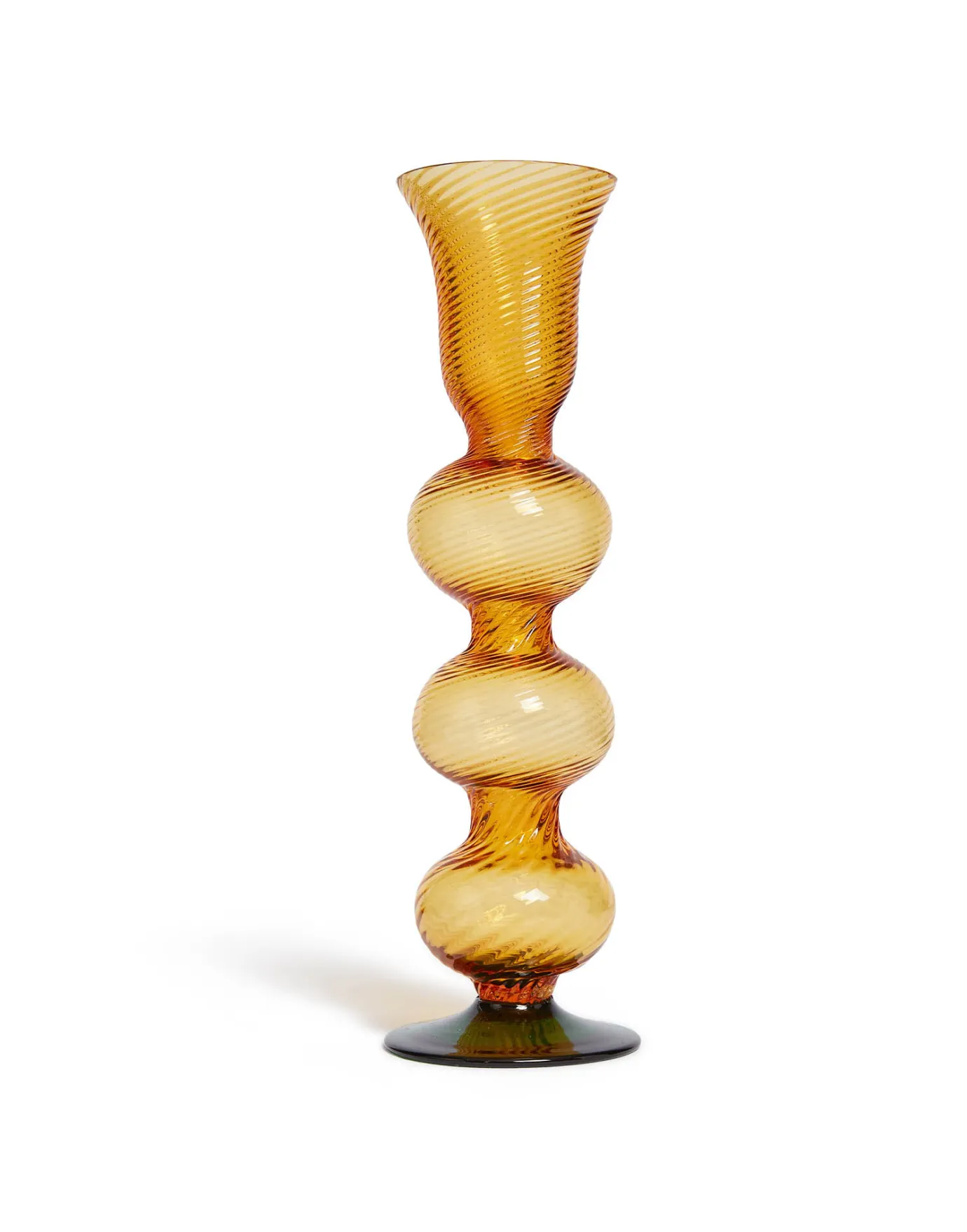 La DoubleJ Bubble Candle StickSolid Amber in Murano Glass | Bougies | Décoration