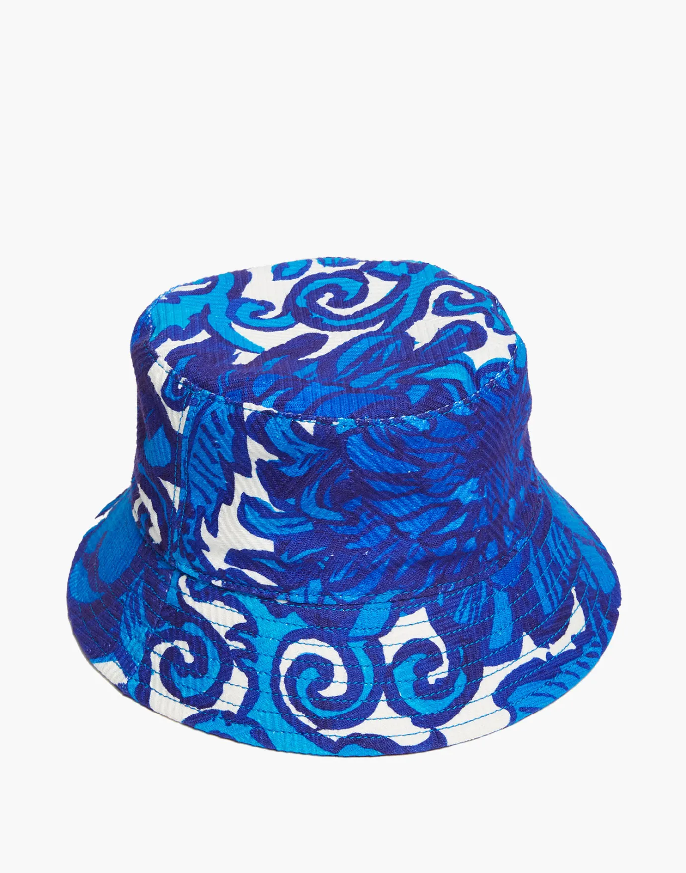 La DoubleJ Bucket Hat StitchedAnemone in Cotton Chevron | Chapeaux | ACCESSORIES