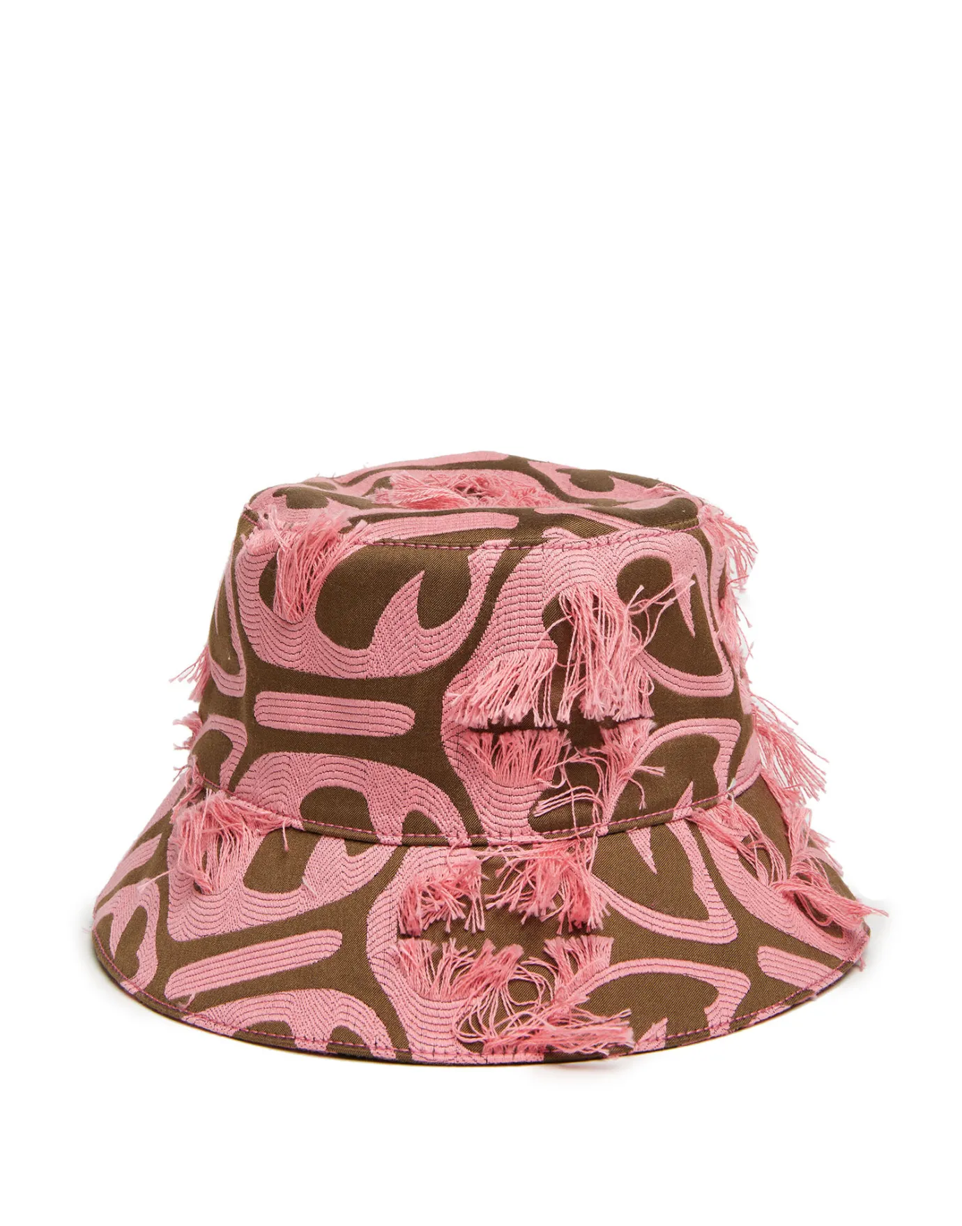 La DoubleJ Bucket HatGrove Kaki/Pink in Jacquard | Chapeaux | ACCESSORIES