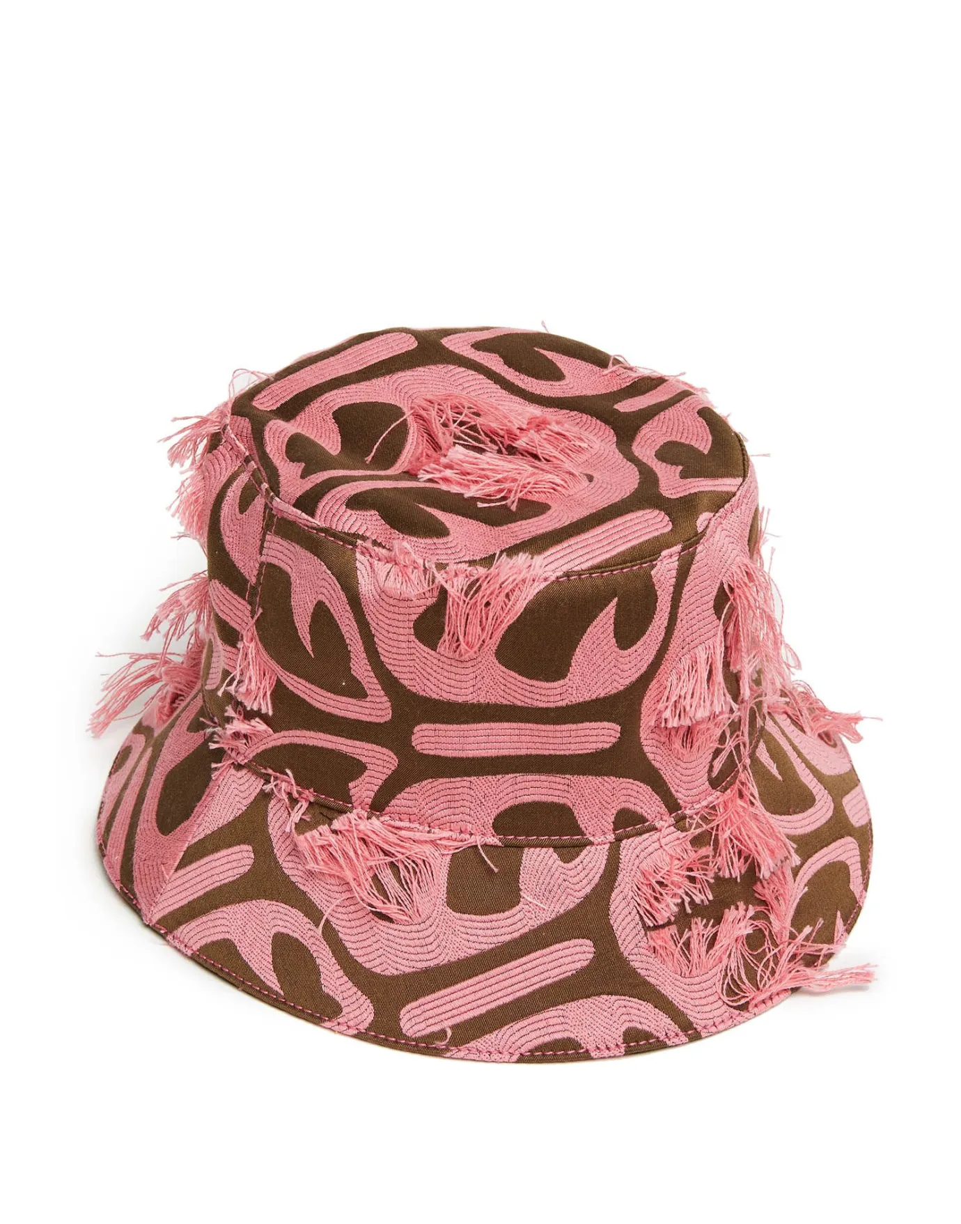 La DoubleJ Bucket HatGrove Kaki/Pink in Jacquard | Chapeaux | ACCESSORIES