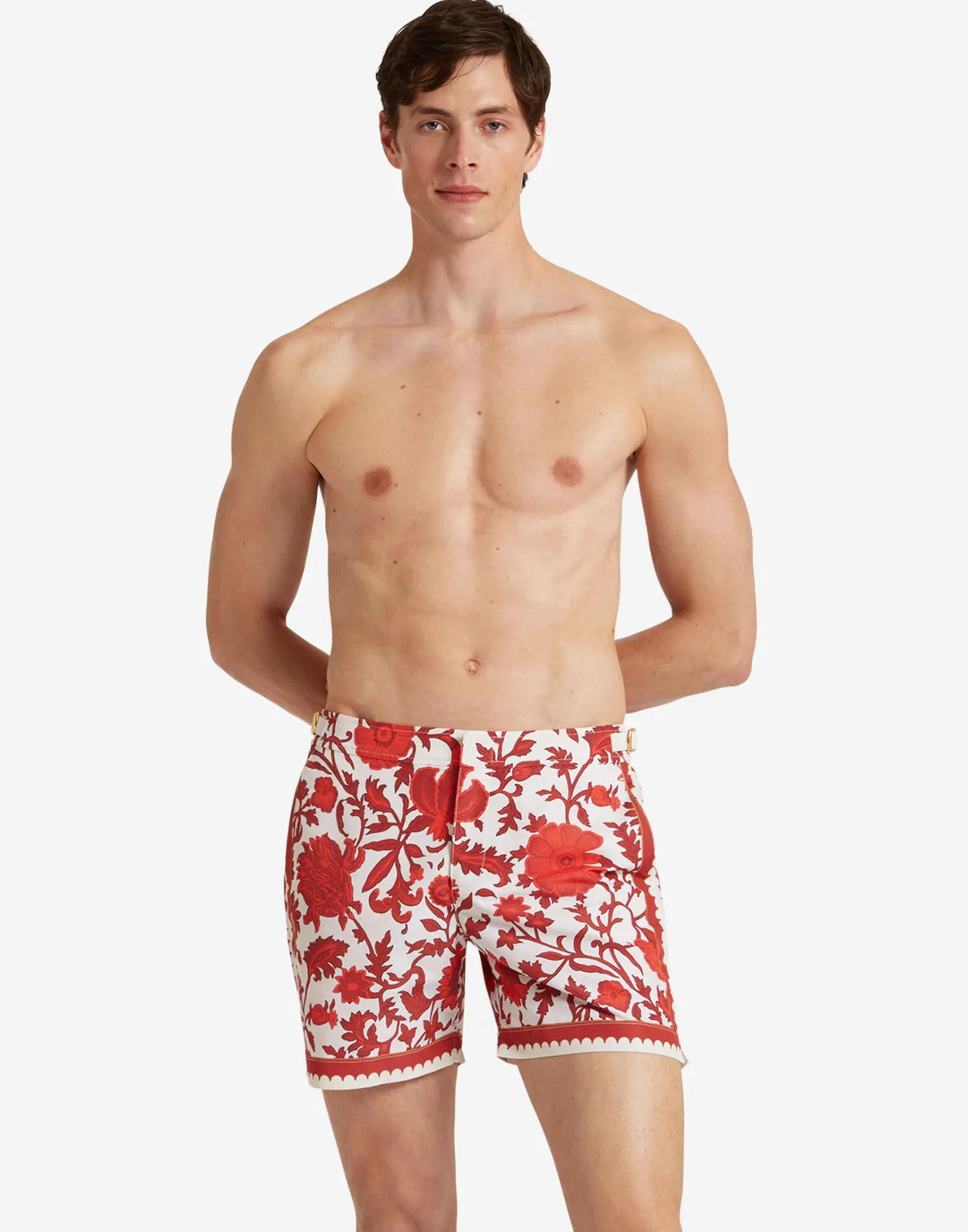 La DoubleJ Bulldog Swim ShortsDragonflower Placèe Red in Recycled Polyester | Tenues De Plage | READY TO WEAR