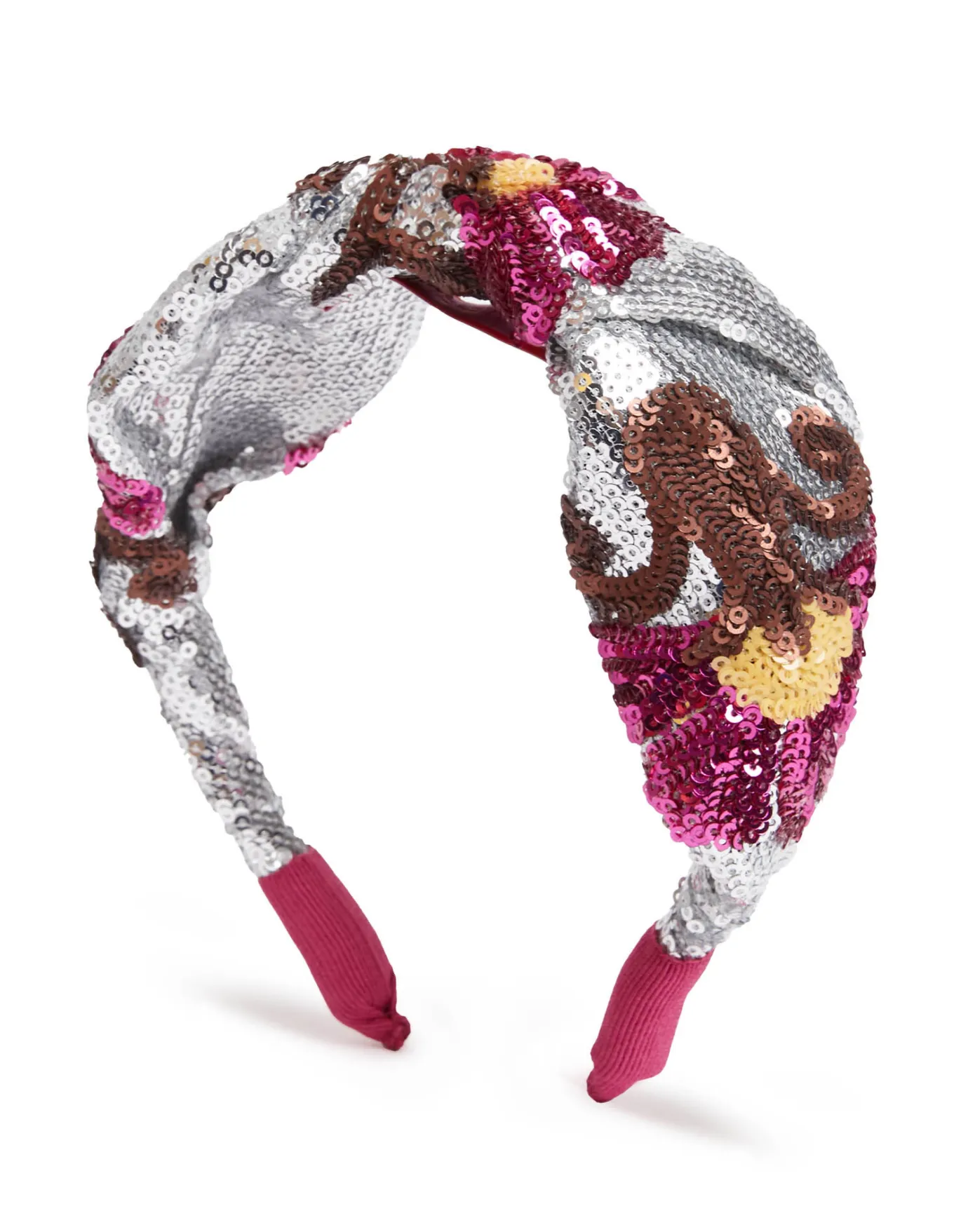 La DoubleJ CerchiettoSilver in Textured Sequins | Accessoires Pour Cheveux | ACCESSORIES