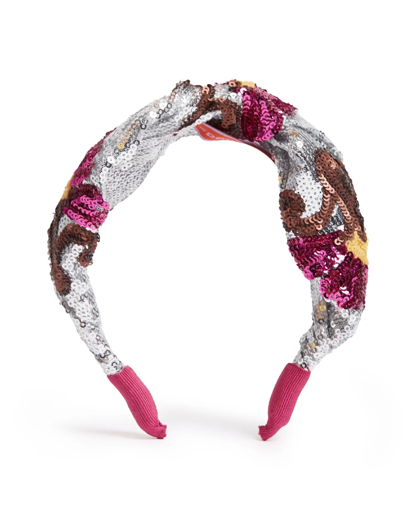 La DoubleJ CerchiettoSilver in Textured Sequins | Accessoires Pour Cheveux | ACCESSORIES