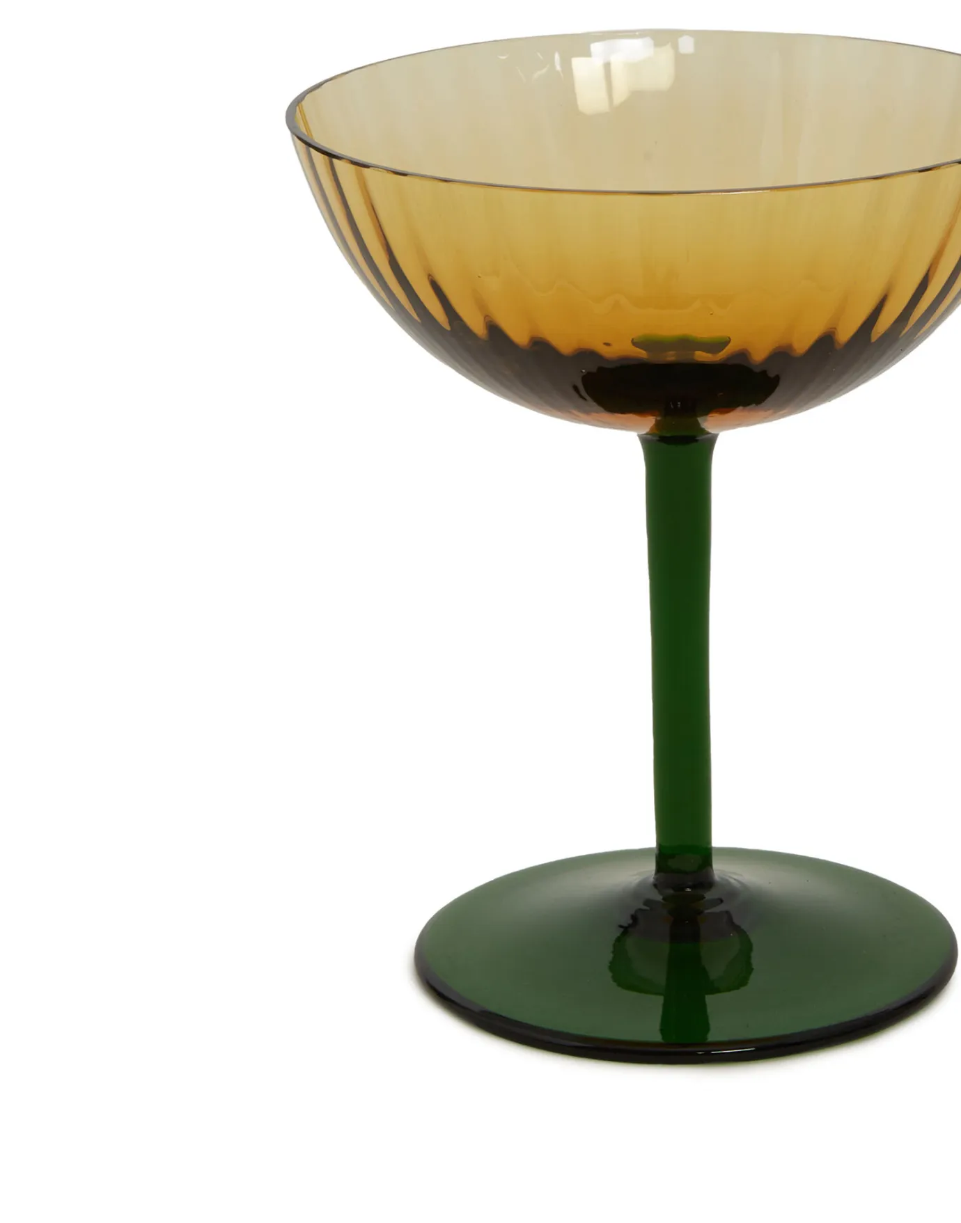 La DoubleJ Champagne Coupe Set of 2Giallo in Glass | Verres à Eau | Verres