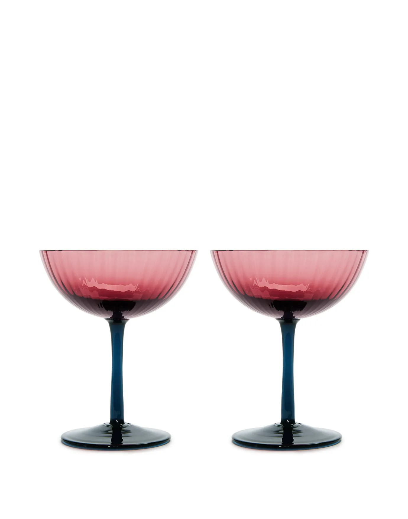 La DoubleJ Champagne Coupe Set of 2Viola in Glass | Verres à Eau | Verres