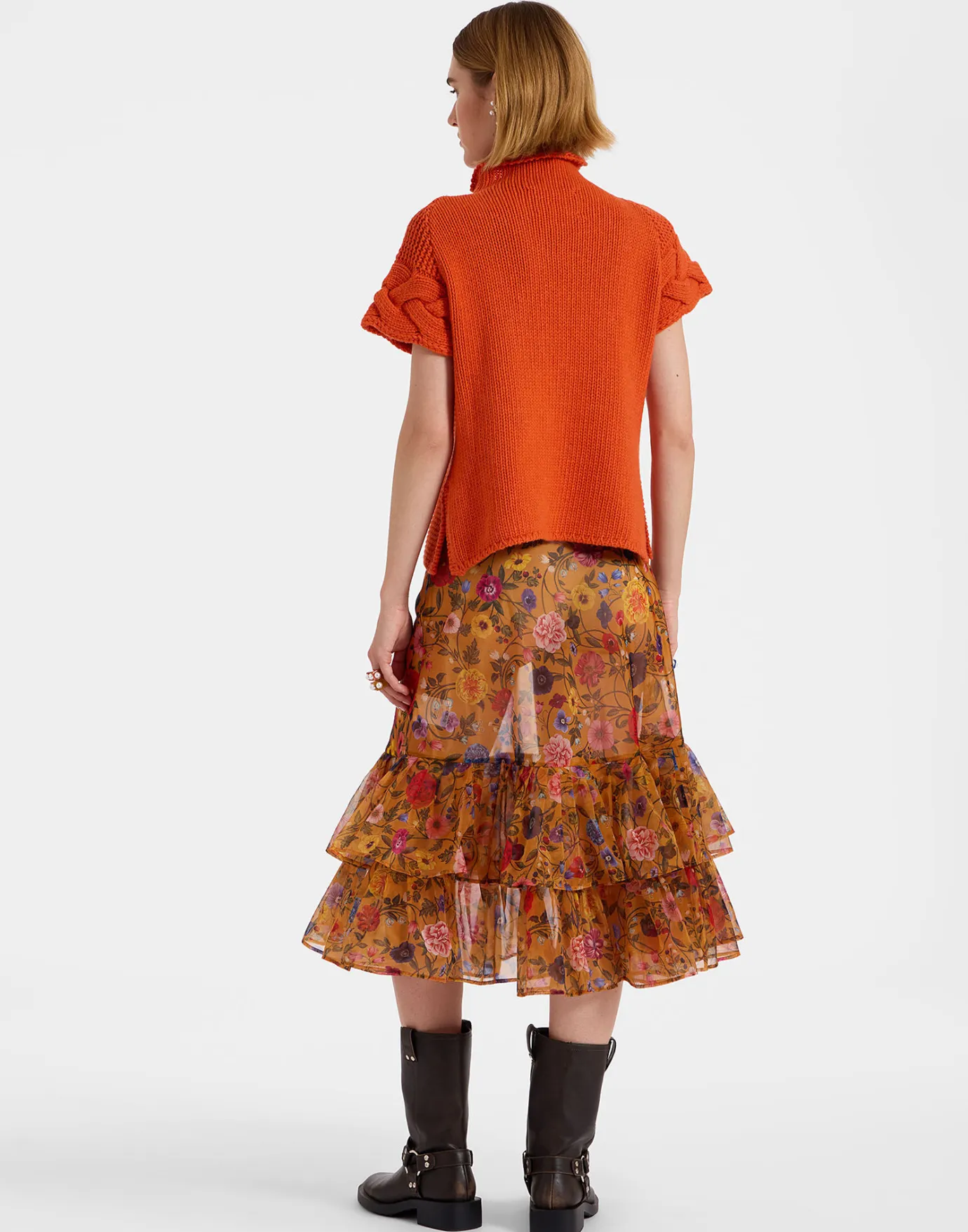 La DoubleJ Charlotte SkirtBotticelli Rust in Organza | Jupes | READY TO WEAR