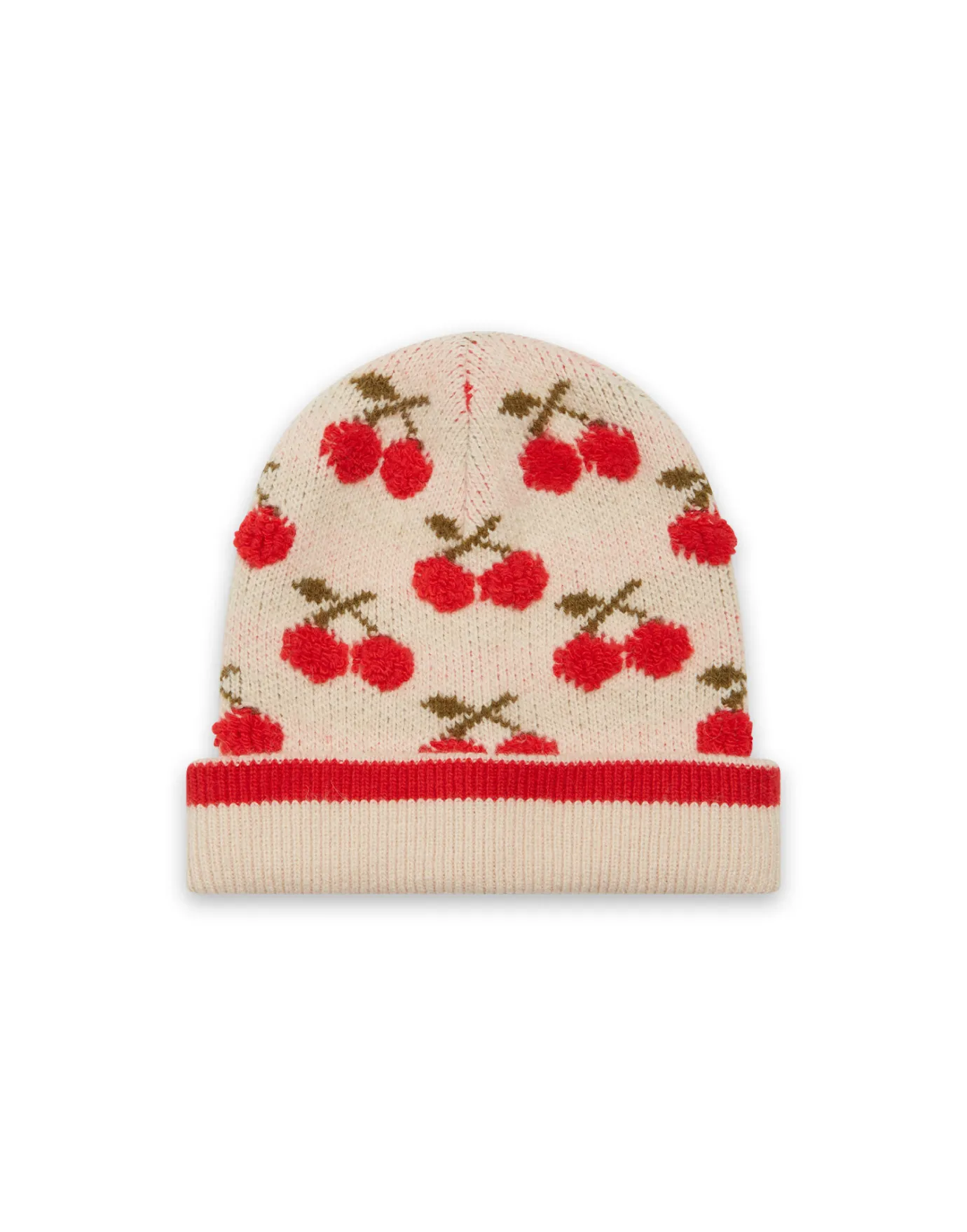 La DoubleJ Cherry BeanieOff White in Wool | Chapeaux | ACCESSORIES