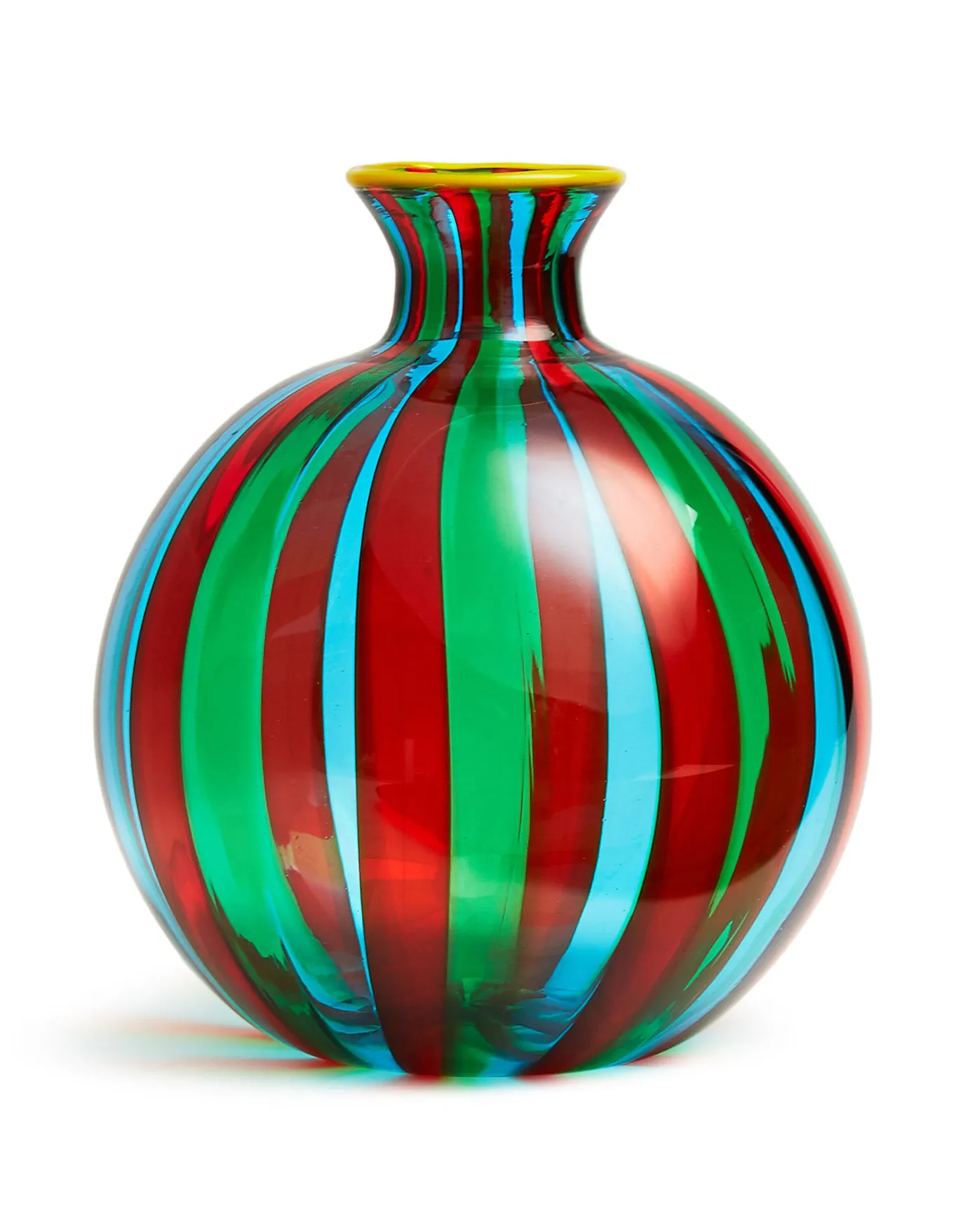 La DoubleJ Ciccio Vase (Smooth)Arancio/Verde/Acquamare in Glass | Vases | Décoration