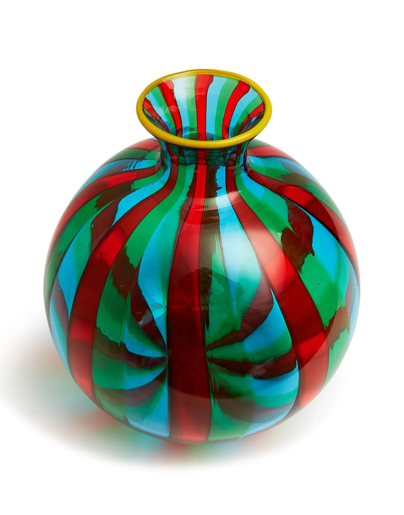 La DoubleJ Ciccio Vase (Smooth)Arancio/Verde/Acquamare in Glass | Vases | Décoration