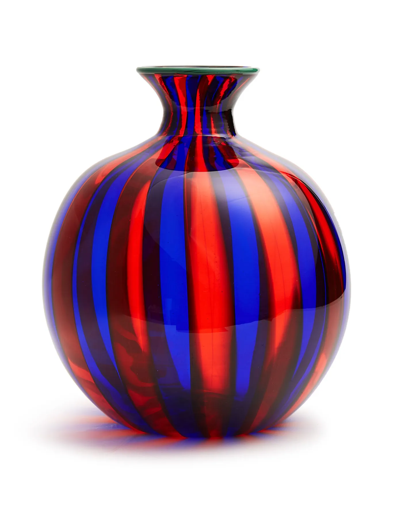 La DoubleJ Ciccio Vase (Smooth)Blu/Rosso in Glass | Vases | Décoration