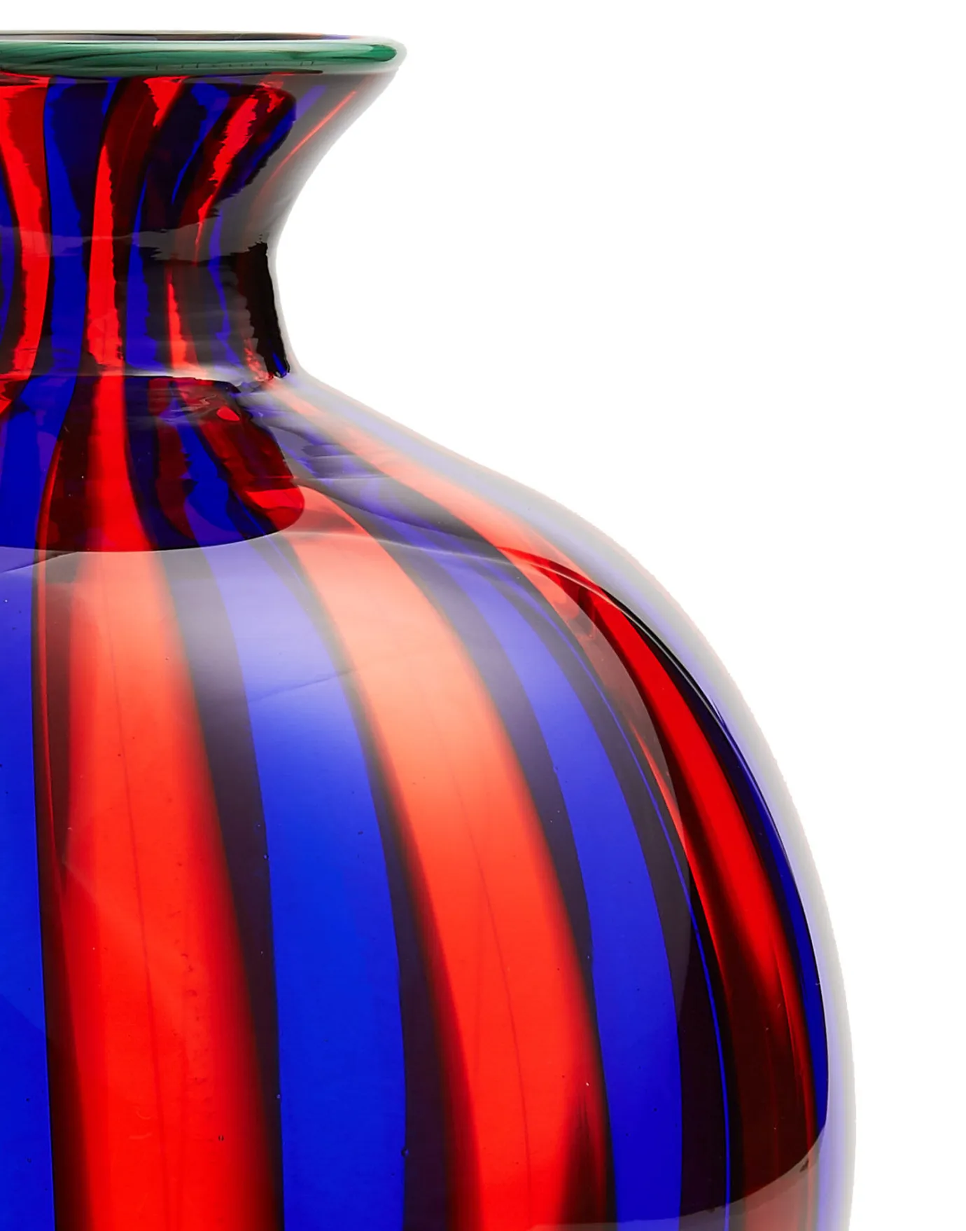 La DoubleJ Ciccio Vase (Smooth)Blu/Rosso in Glass | Vases | Décoration