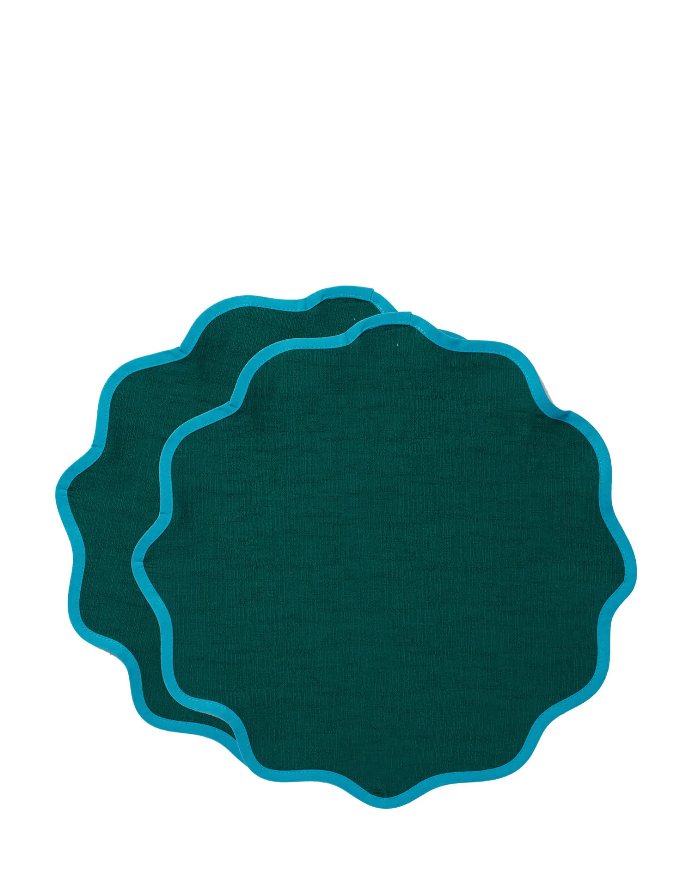 La DoubleJ Cloud Placemat Set of 2Tinta Unita Verde in Cotton | Sets De Table | Textiles