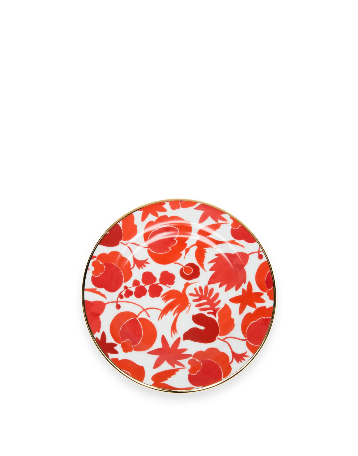 La DoubleJ Dessert Plate Set of 2Wildbird Rosso/Bianco in Porcelain | Assiettes à Dessert & à Côté | Table