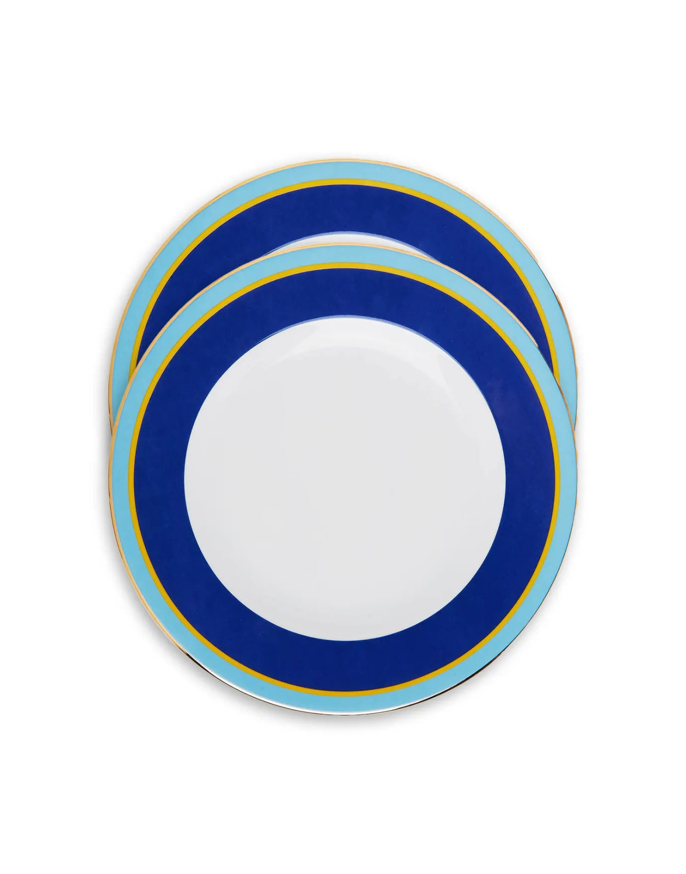 La DoubleJ Dinner Plates Set Of 2Rainbow Blue in Porcelain | Assiettes | Table