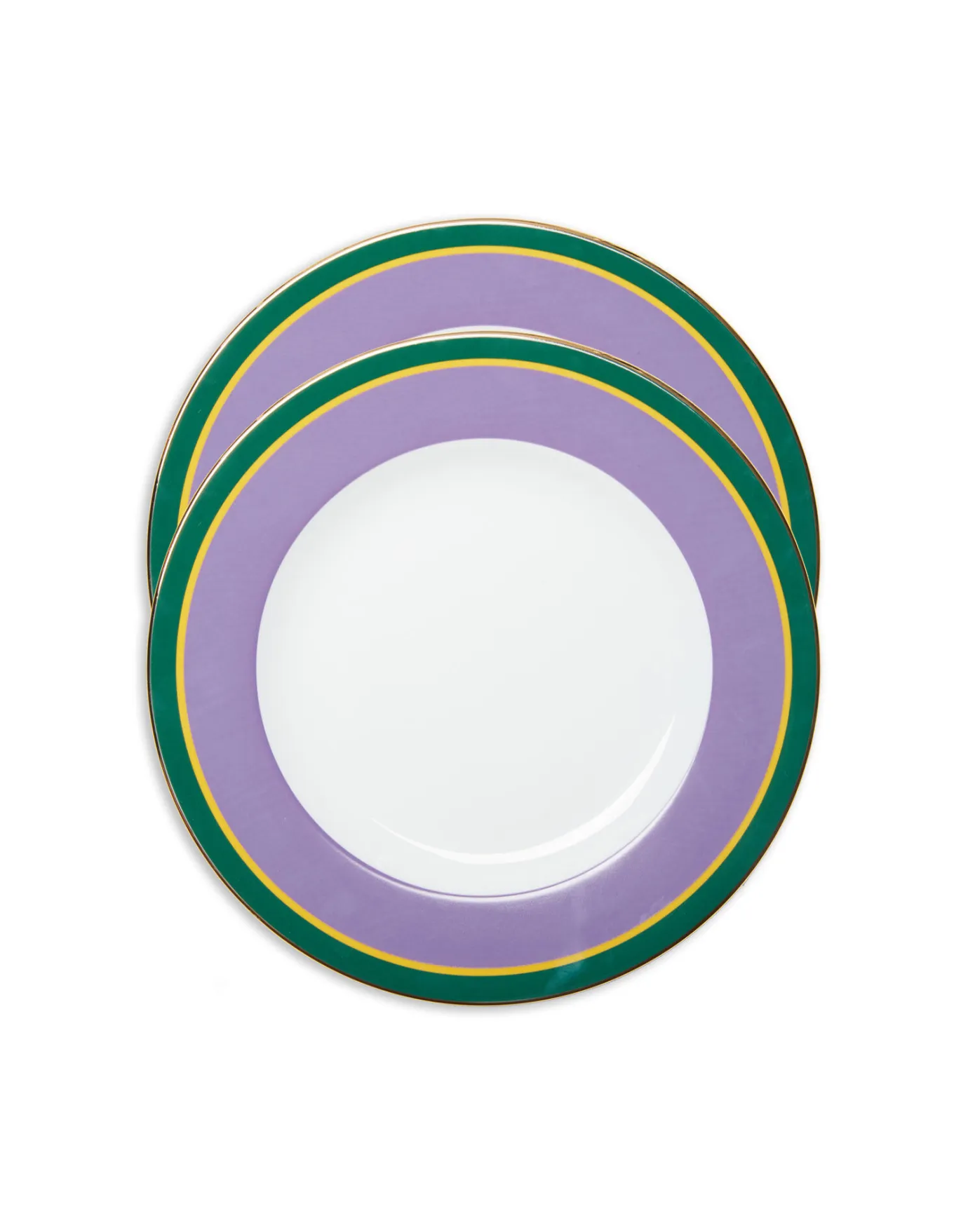 La DoubleJ Dinner Plates Set Of 2Rainbow Viola in Porcelain | Assiettes | Table