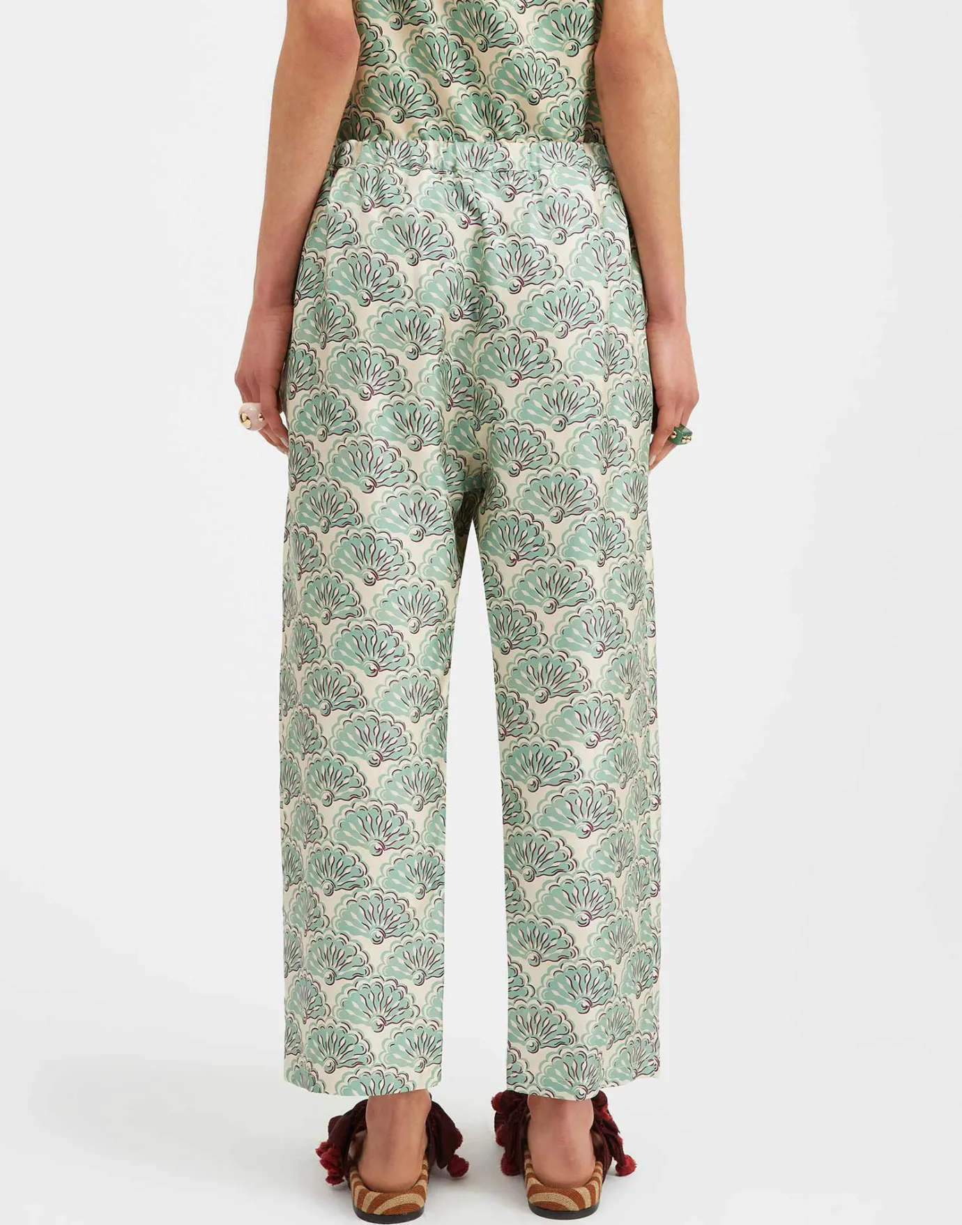 La DoubleJ Drawstring PantsFans Mint in Silk Twill | Pantalon Et Short | READY TO WEAR