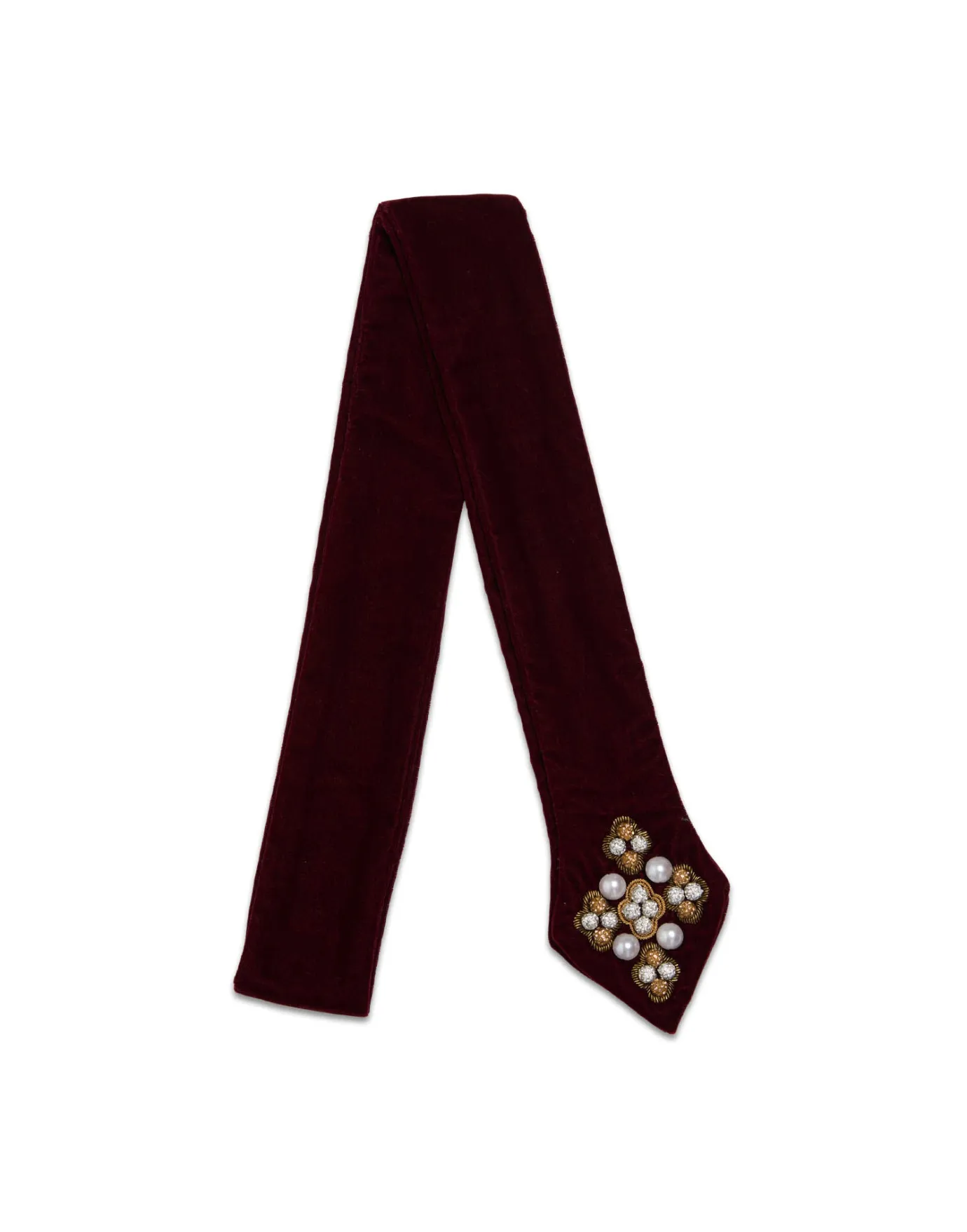 La DoubleJ Ella 2-Ways StoleSolid Red in Velvet | Foulards Et Écharpes | ACCESSORIES