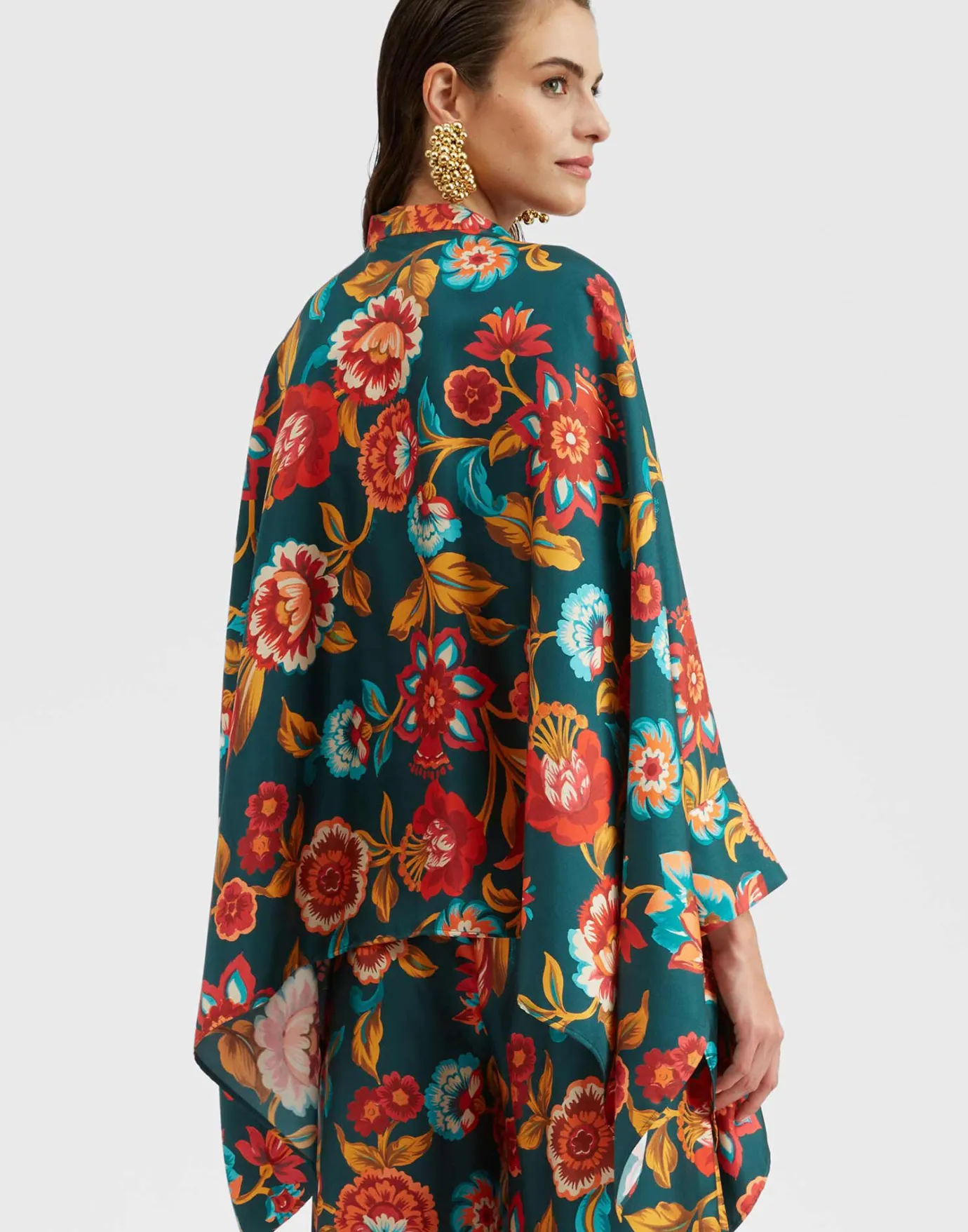 La DoubleJ Foulard ShirtHottie Emerald in Silk Twill | Chemises Et Tops | READY TO WEAR