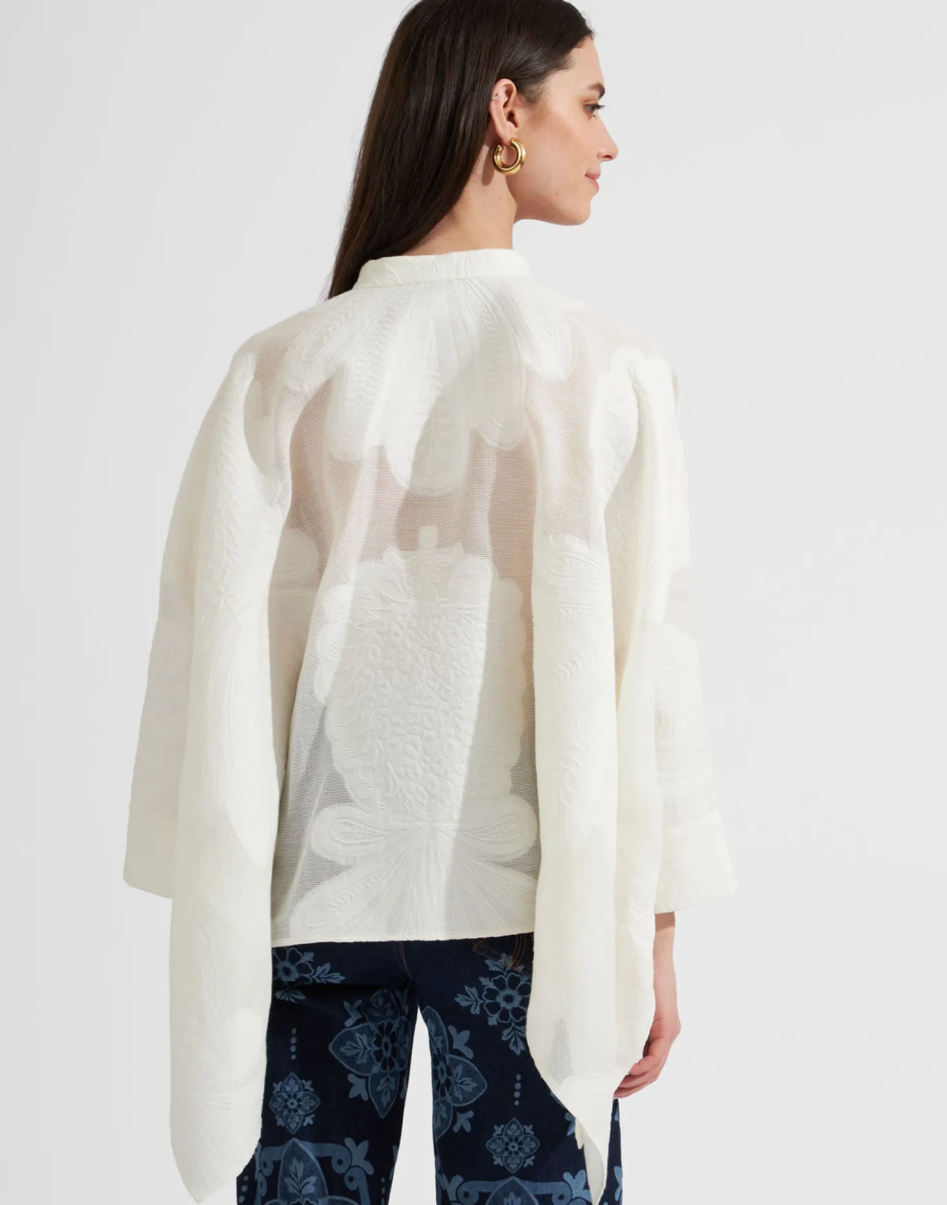 La DoubleJ Foulard ShirtPineapple Lace in Jacquard | Chemises Et Tops | READY TO WEAR