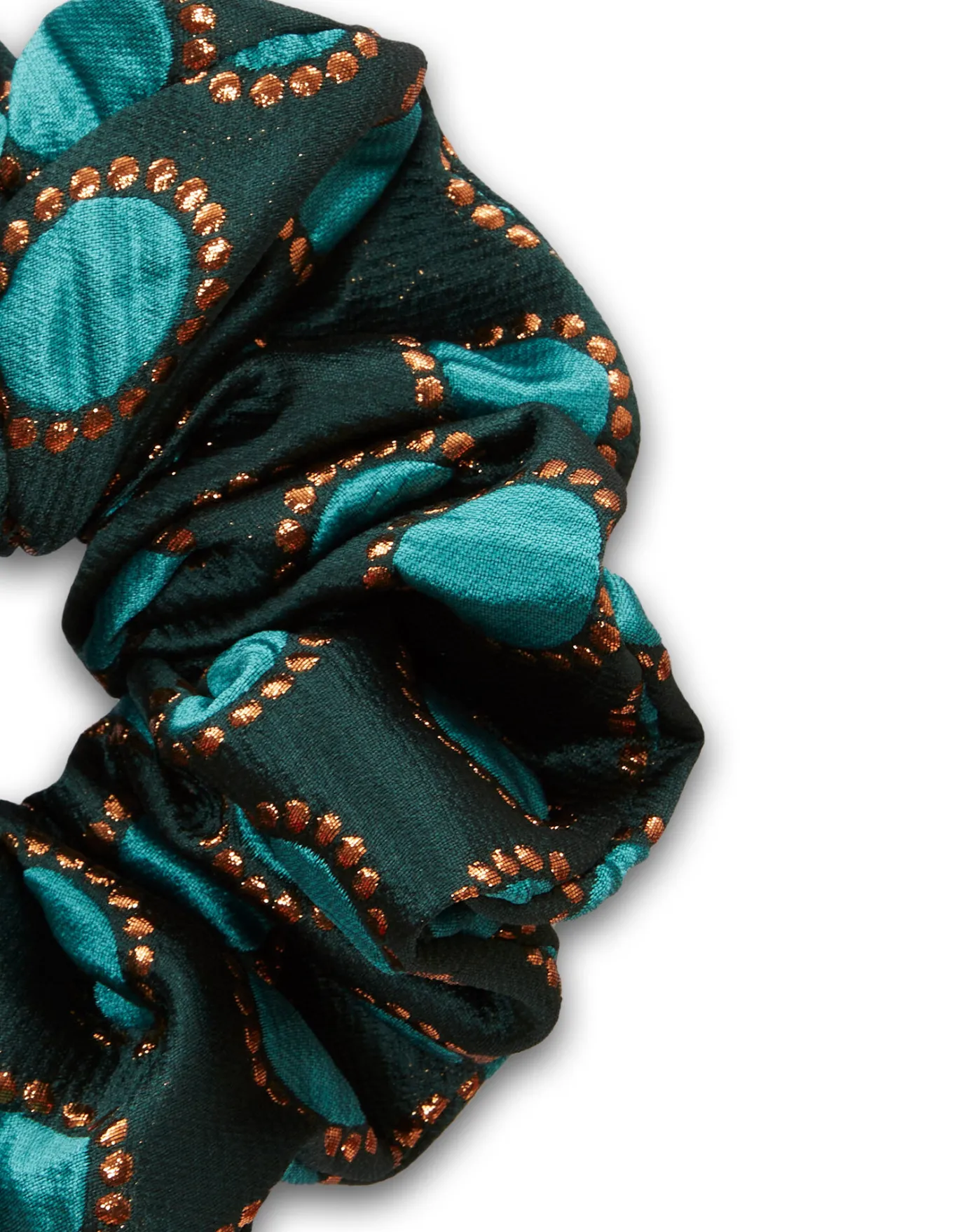 La DoubleJ Giga ScrunchieWinter Sun Emerald in Jacquard | Accessoires Pour Cheveux | ACCESSORIES