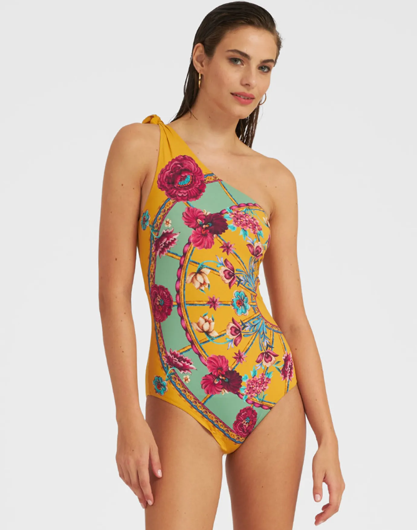 La DoubleJ Goddess SuitZodiac Placée Marigold in Supreme Lycra | Tenues De Plage | READY TO WEAR