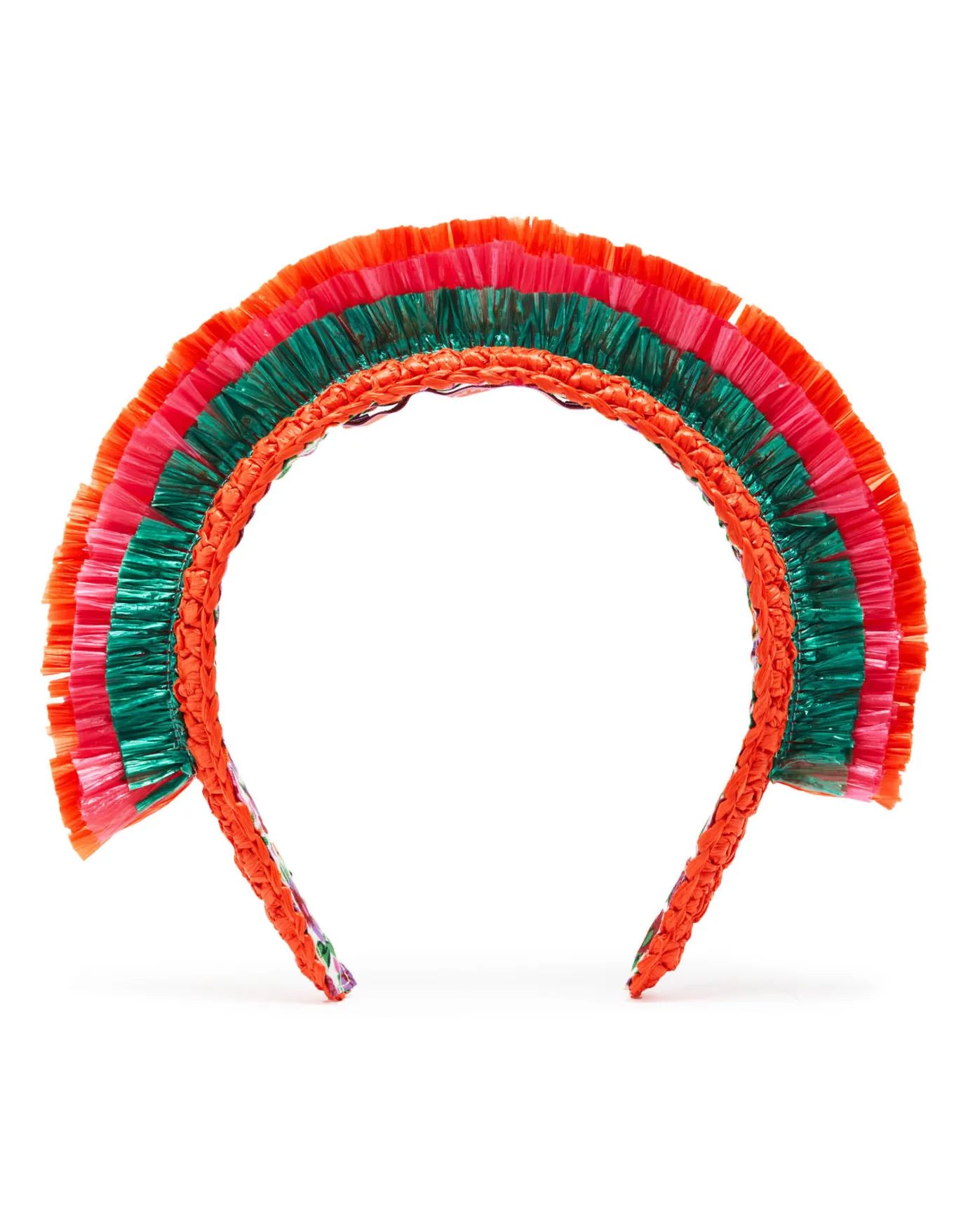 La DoubleJ Halo HeadbandSolid Orange in Raffia Crochet | Accessoires Pour Cheveux | ACCESSORIES