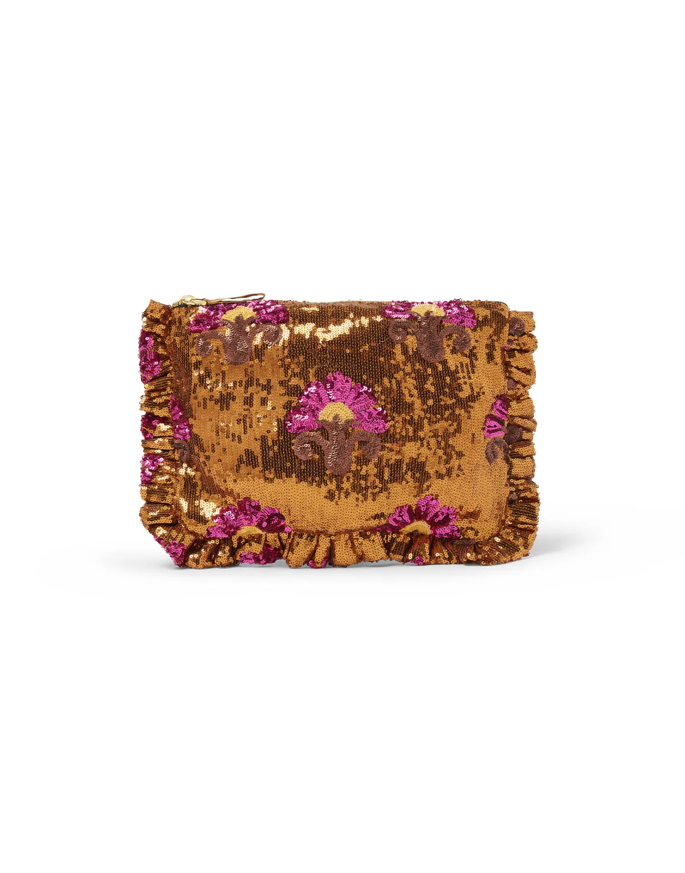 La DoubleJ Hand PochetteBronze in Textured Sequins | Sacs Et Pochettes | ACCESSORIES