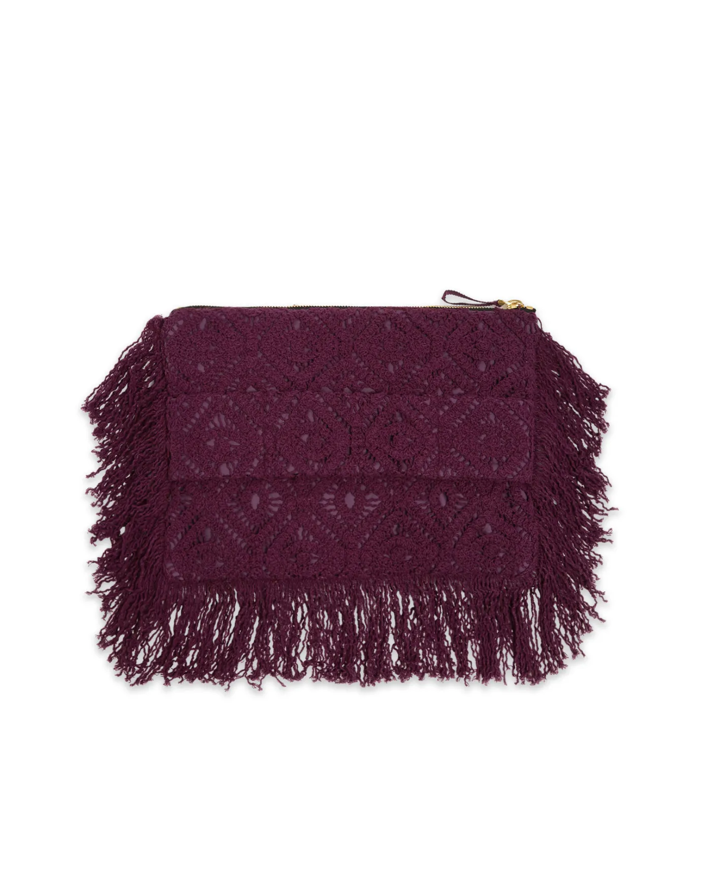 La DoubleJ Hand PochettePlaza Purple in Macramé | Sacs Et Pochettes | ACCESSORIES