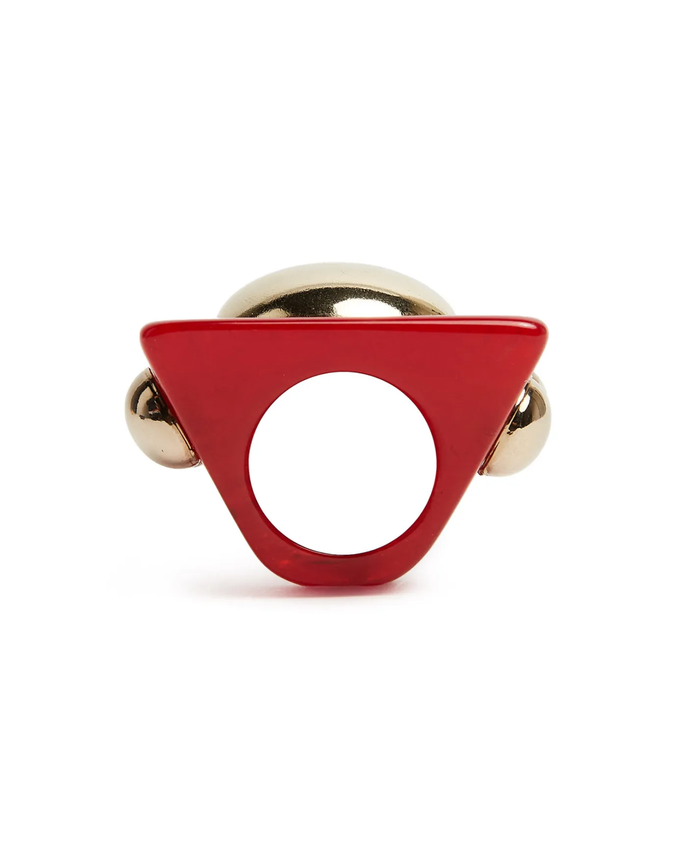 La DoubleJ Hathor Square RingRed in Acrylic Resin | Bijoux | ACCESSORIES