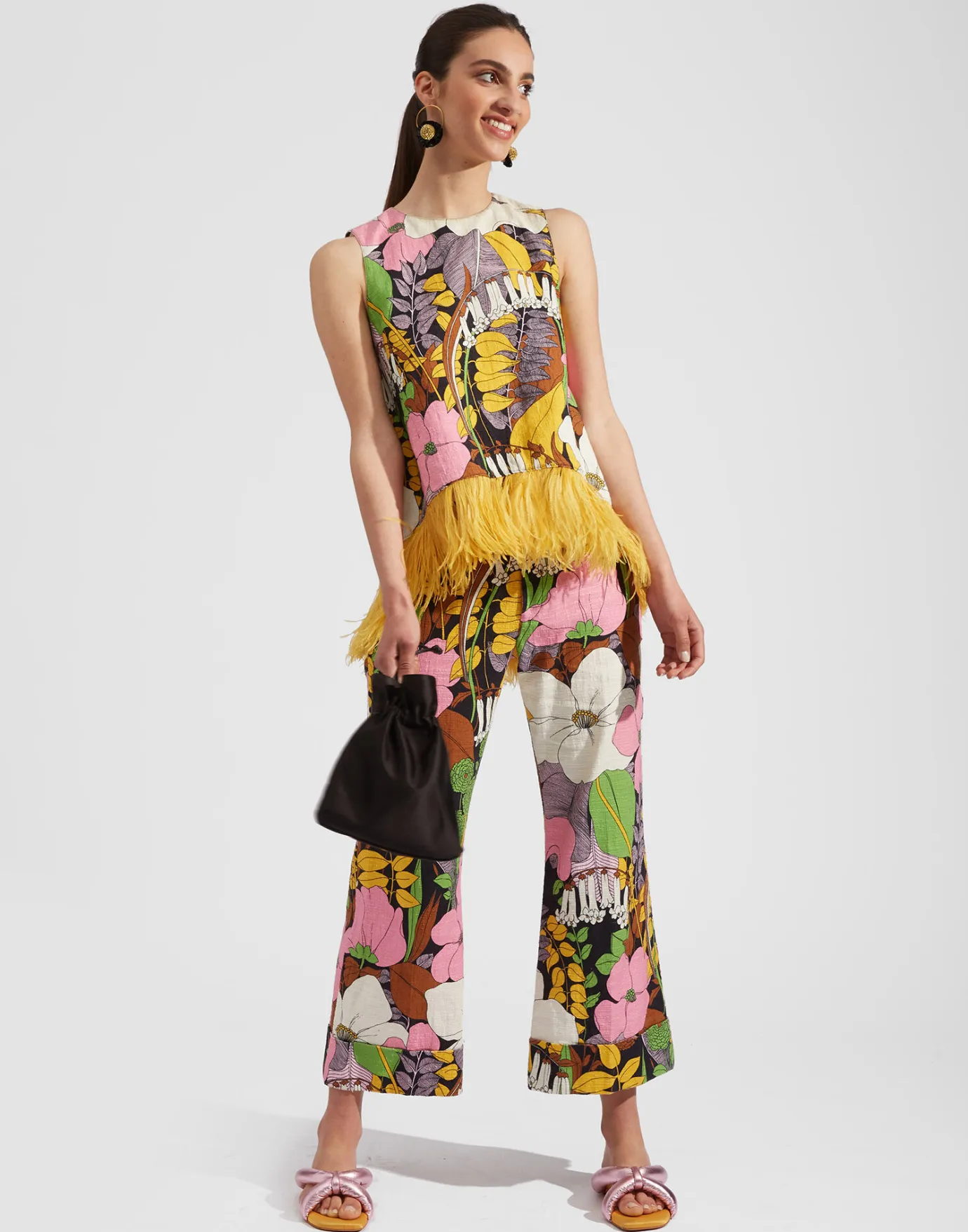 La DoubleJ Hendrix PantsBig Flower in Shot Cotton | Pantalon Et Short | READY TO WEAR