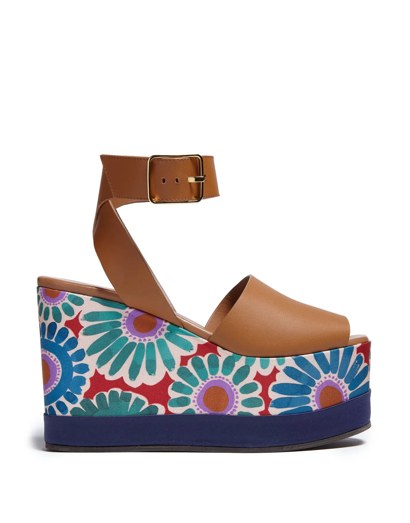 La DoubleJ High PlateauCrazy Daisy in Twill | Chaussures | ACCESSORIES