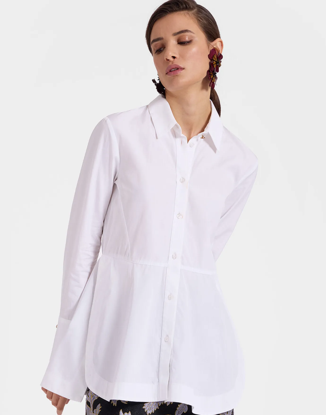 La DoubleJ Iris ShirtSolid White in Tailor Poplin | Chemises Et Tops | READY TO WEAR