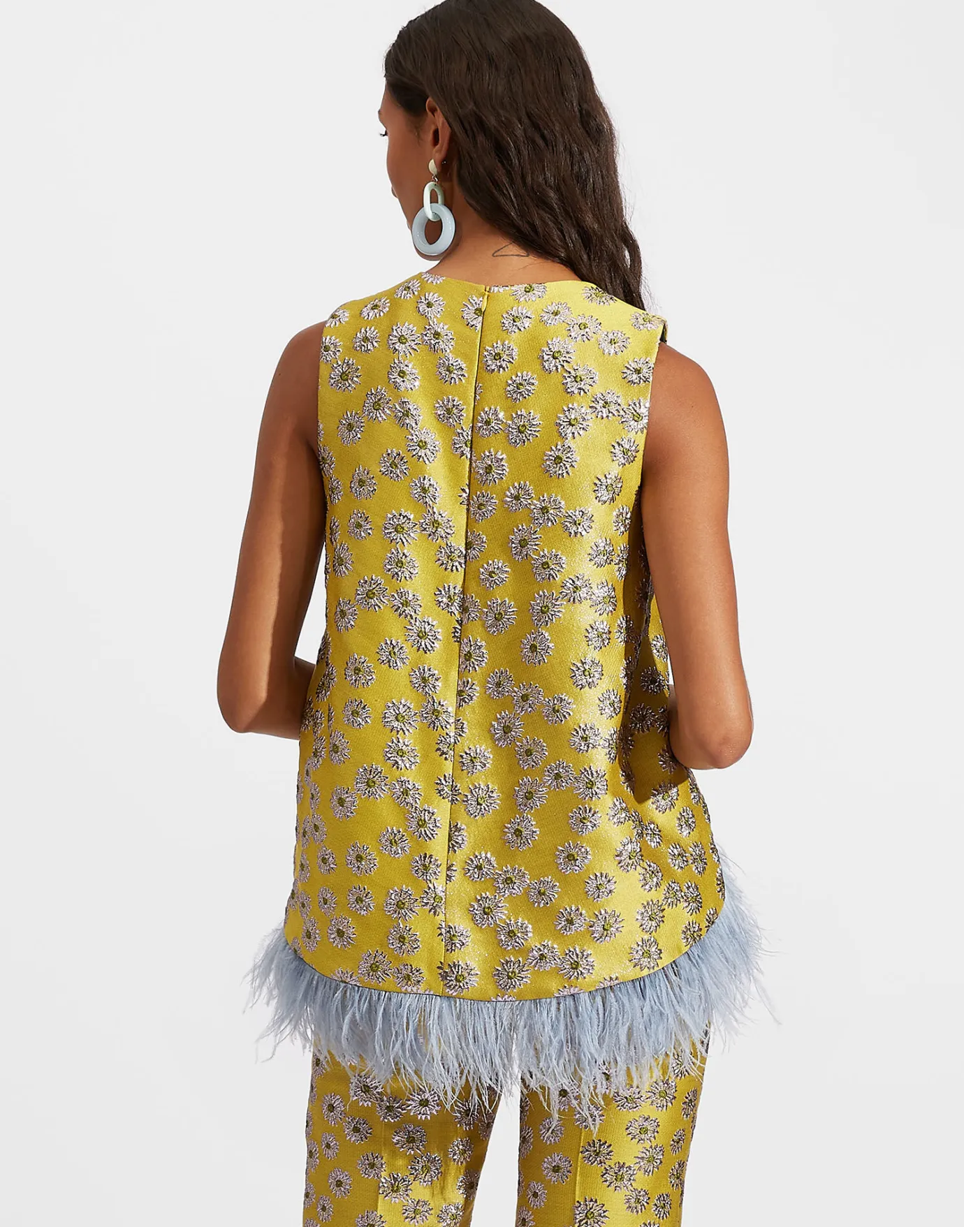 La DoubleJ La Scala Top (With Feathers)Margarita in Jacquard | Chemises Et Tops | READY TO WEAR