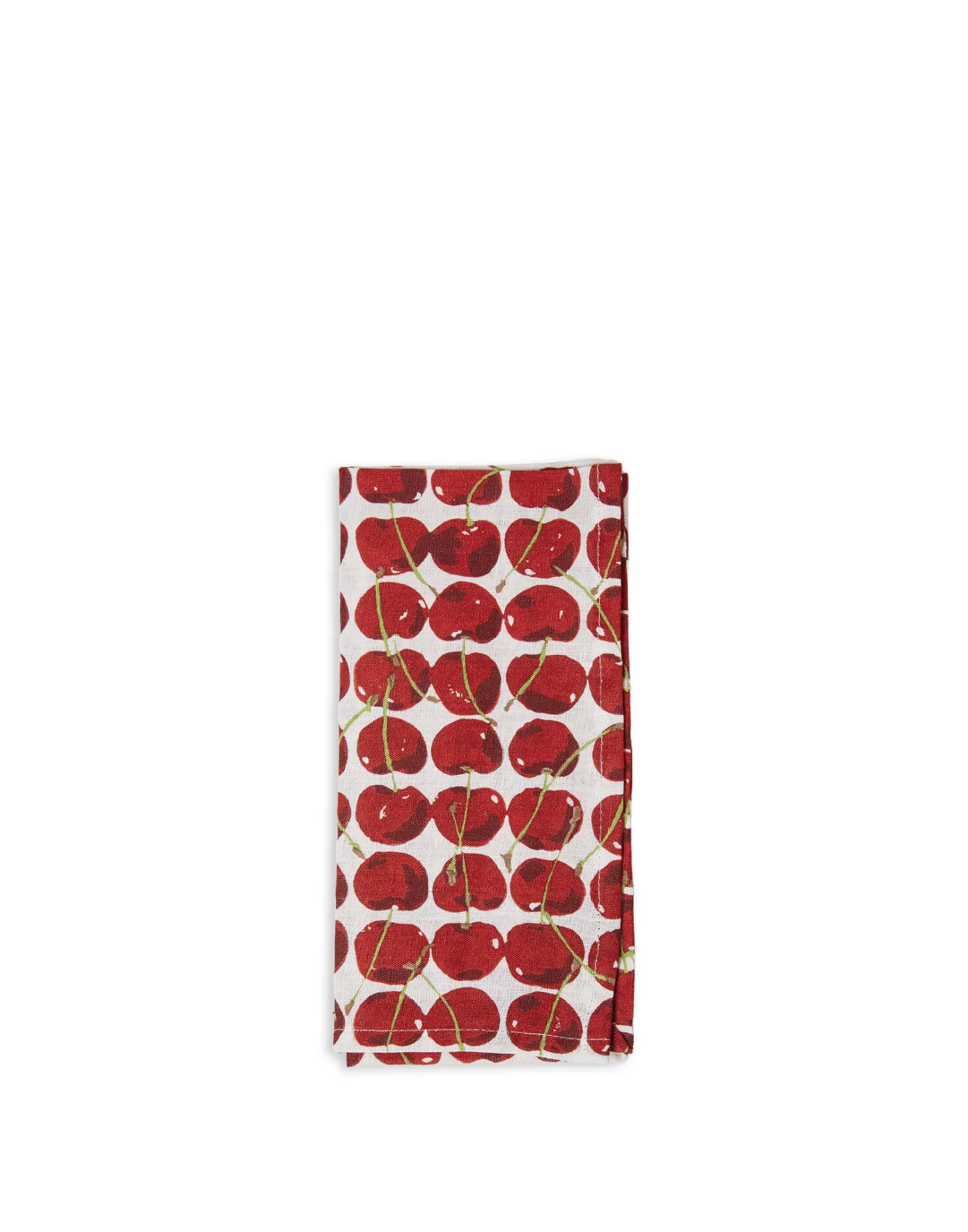 La DoubleJ Large Napkins Set Of 2Cherries Avorio in Linen | Nappes | Textiles