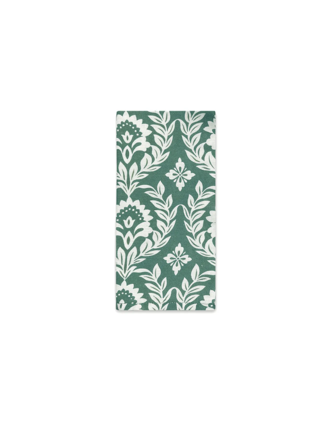 La DoubleJ Large Napkins Set Of 2Green Garland in Linen | Nappes | Textiles