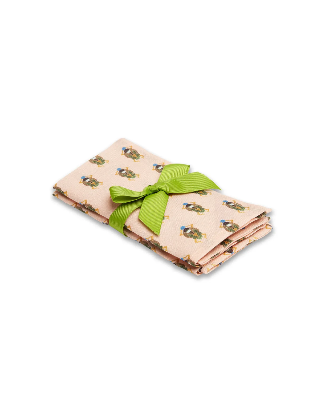 La DoubleJ Large Napkins Set Of 2Pink Scarab in Linen | Nappes | Textiles