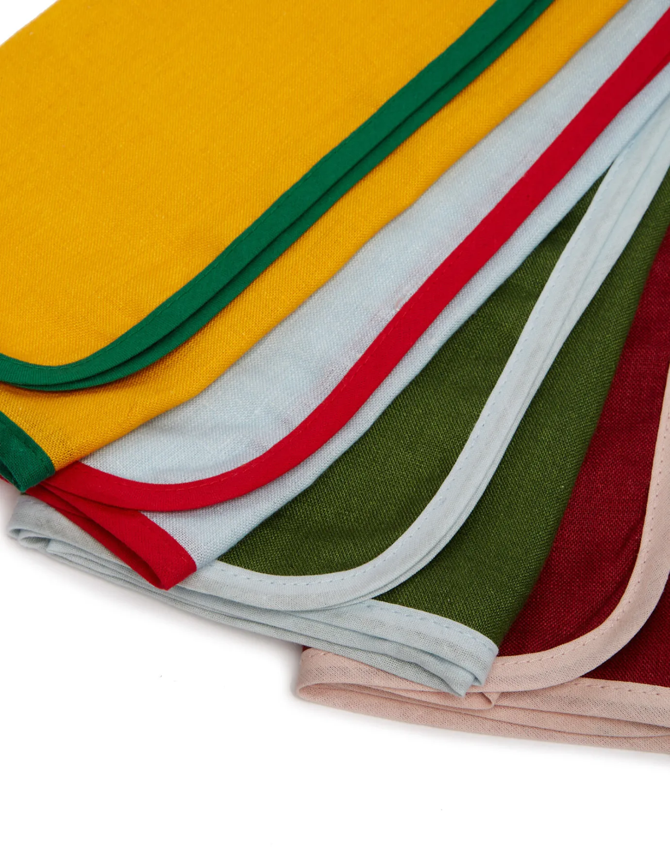 La DoubleJ Large Napkins Set Of 4Rainbow Mix in Linen | Nappes | Textiles