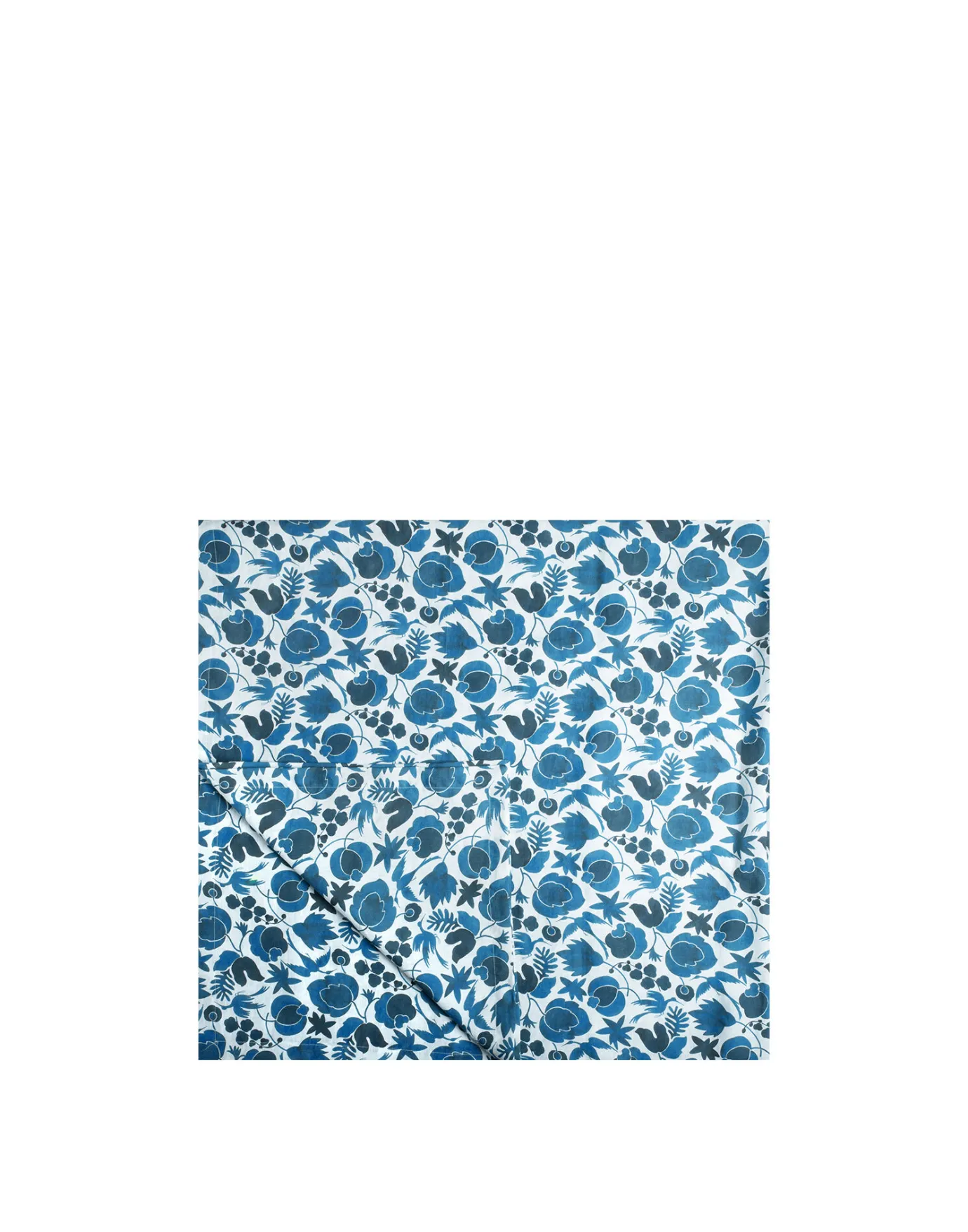 La DoubleJ Large TableclothWildbird Blu in Linen | Serviettes | Textiles