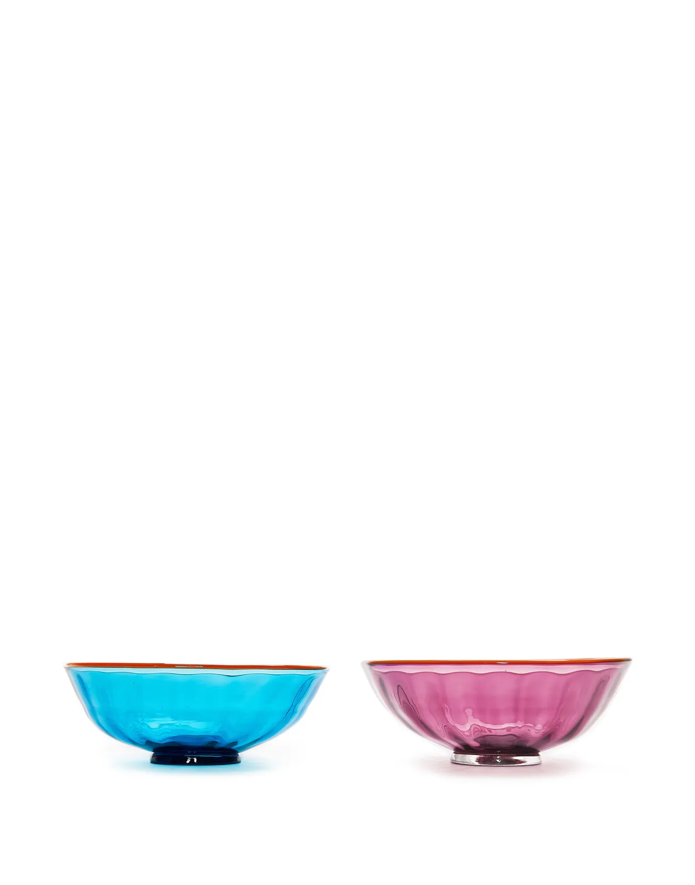 La DoubleJ Luxury Nut Bowl Set of 2Turchese/Viola in Glass | Carafes Et Bols | Verres