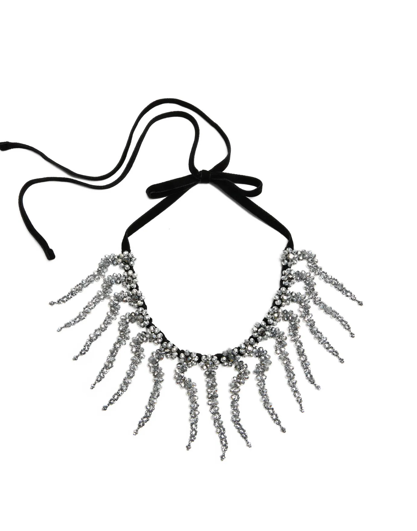 La DoubleJ Mayfair NecklaceSolid Black in Embroidered Beads | Bijoux | ACCESSORIES