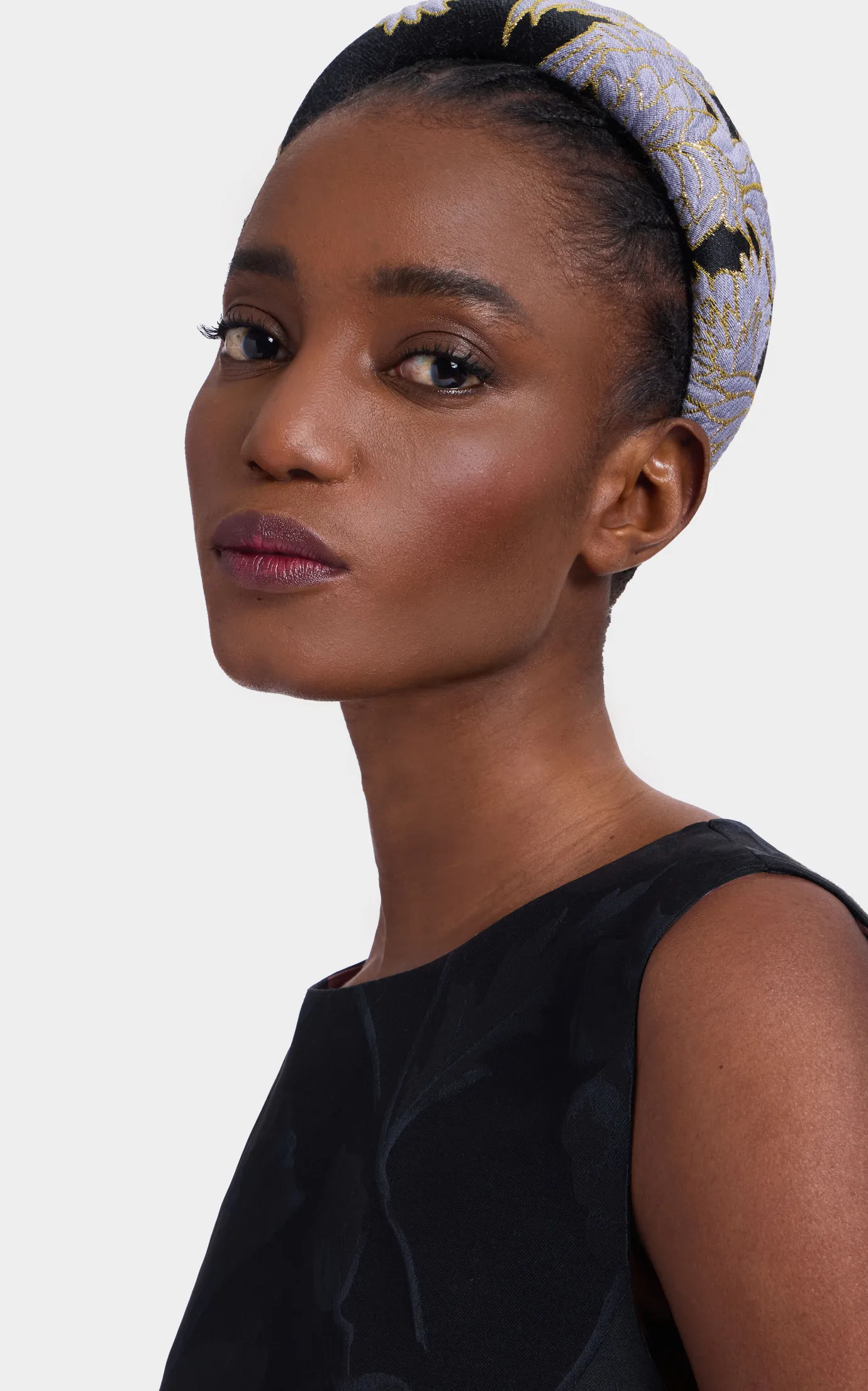 La DoubleJ Medici HeadbandLark Black in Jacquard | Accessoires Pour Cheveux | ACCESSORIES