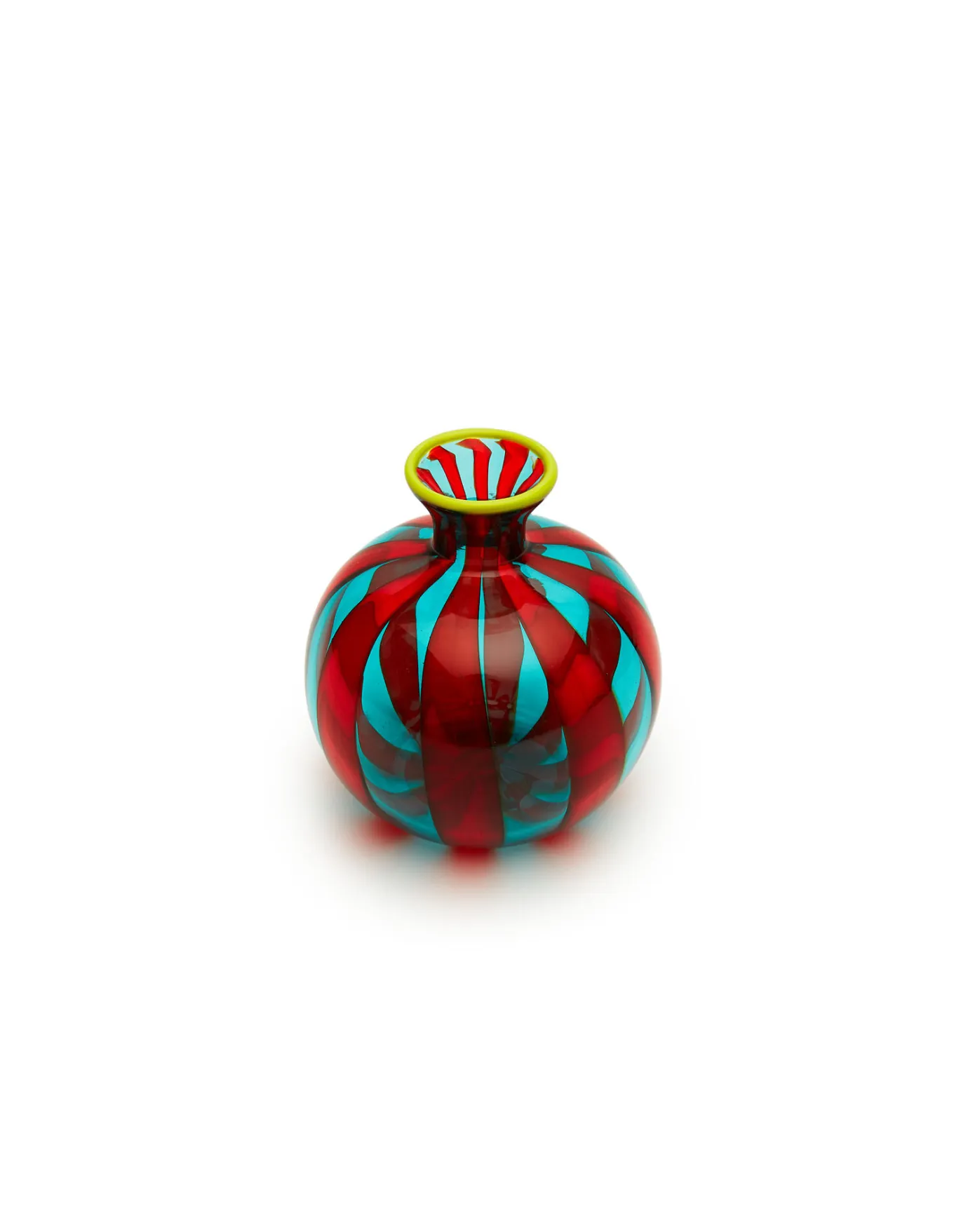 La DoubleJ Mini Ciccio VaseRed/Turquoise in Glass | Vases | Décoration