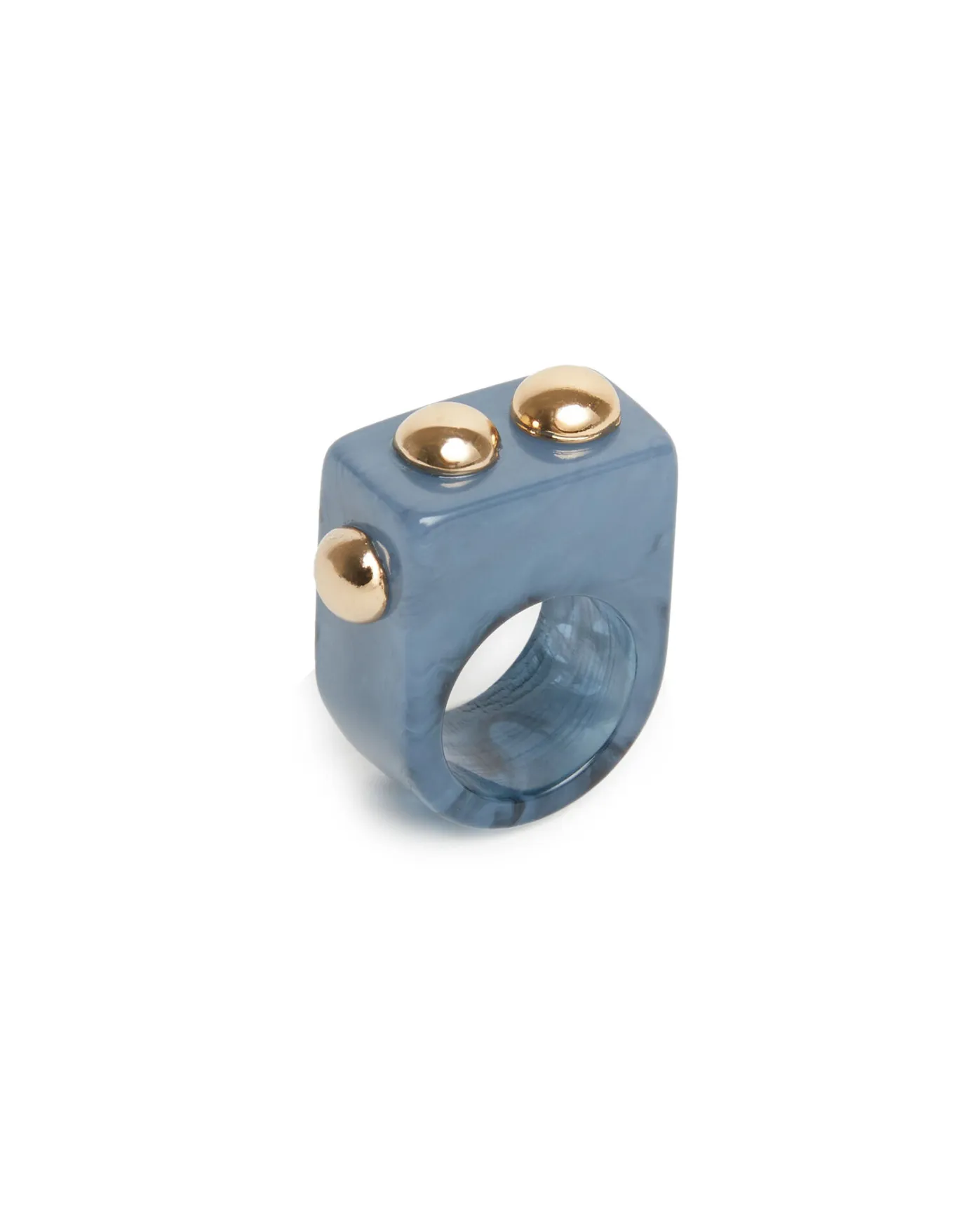 La DoubleJ Nefertiti RingSolid Teal in Acrylic Resin | Bijoux | ACCESSORIES