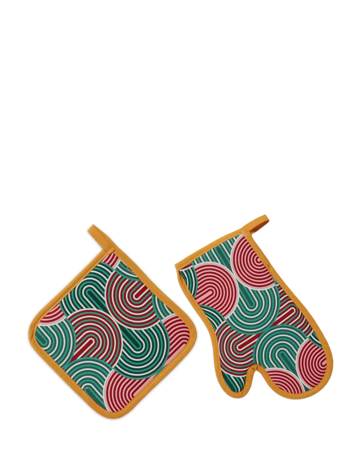 La DoubleJ Oven Glove & Pot HolderSlinky Verde in Cotton | Accessoires Cuisine | Textiles